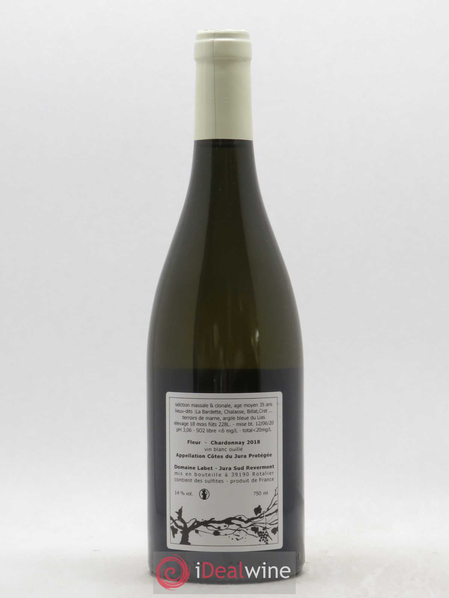 Côtes du Jura Chardonnay Fleur Romain - Julien - Charline Labet 2018 - Lot de 1 bouteille - 1