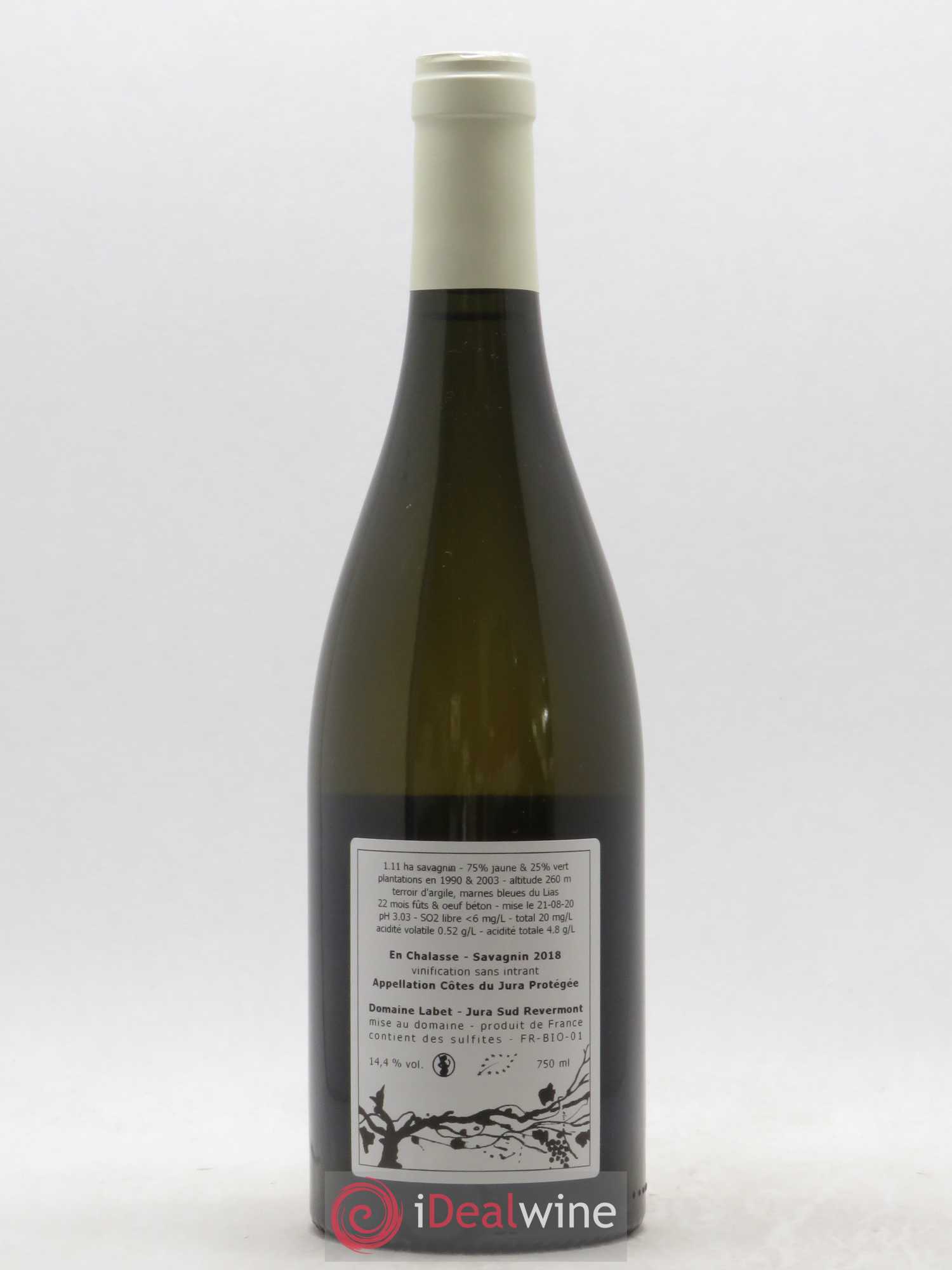 Côtes du Jura Fleur de Savagnin En Chalasse Romain - Julien - Charline Labet 2018 - Lot de 1 bouteille - 1