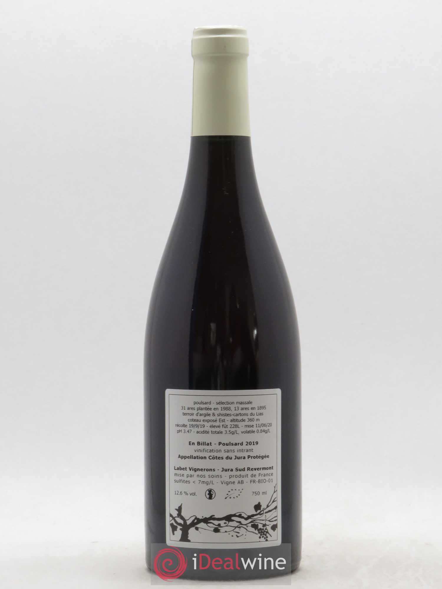 Côtes du Jura Poulsard En Billat Romain - Julien  - Charline Labet 2019 - Lot de 1 bouteille - 1
