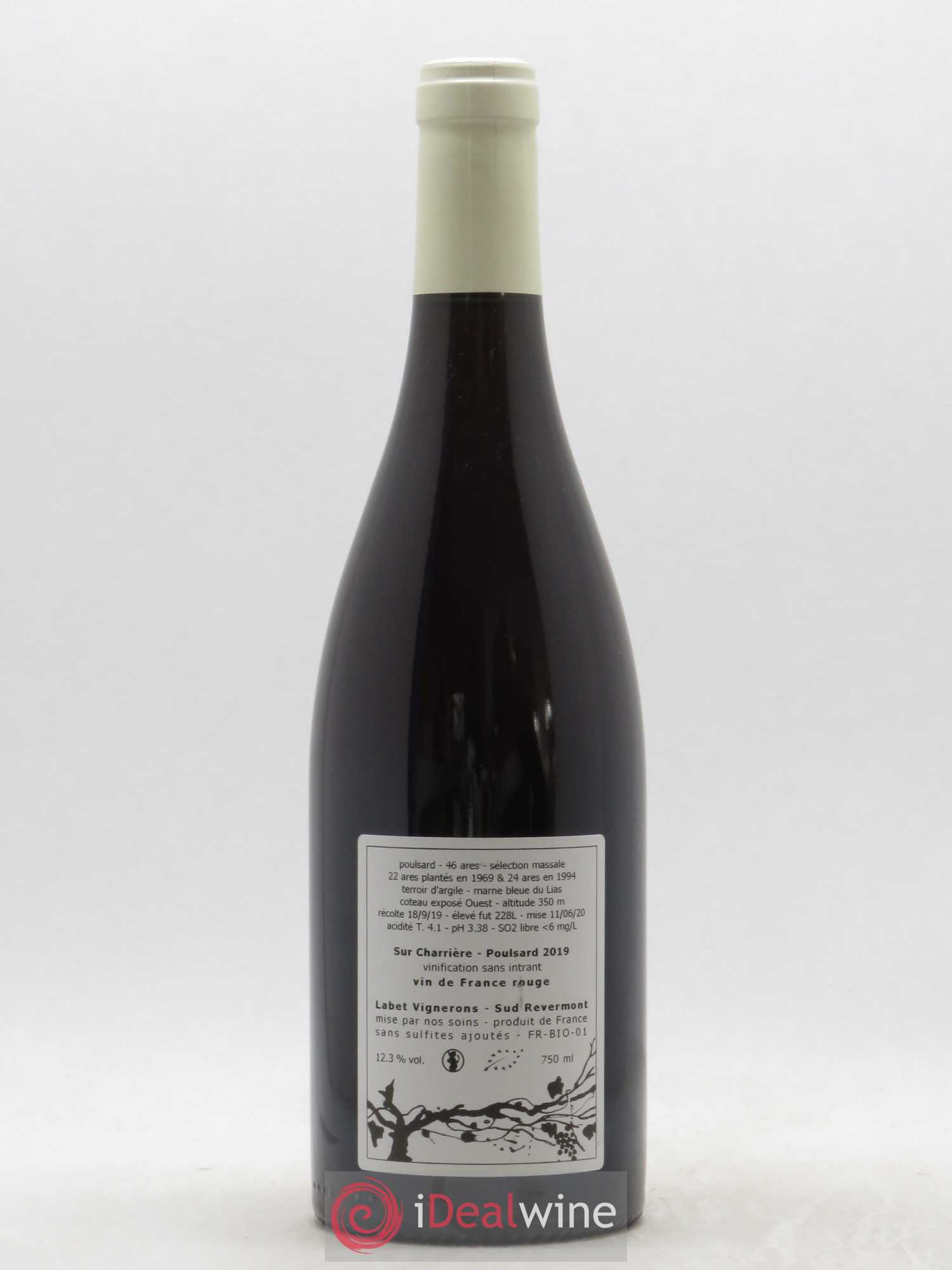 Côtes du Jura Poulsard Sur Charrière Romain - Julien - Charline Labet 2019 - Lot de 1 bouteille - 1