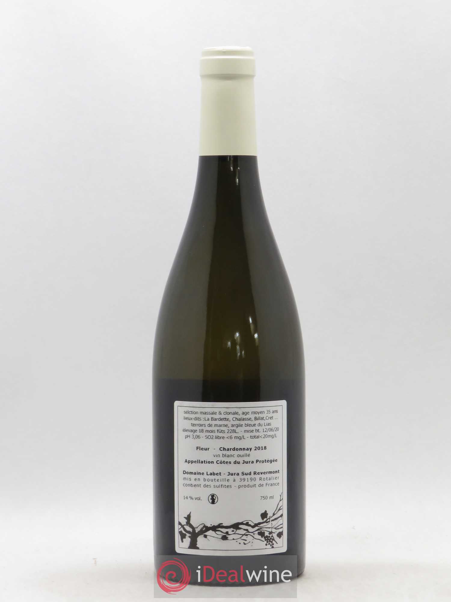 Côtes du Jura Chardonnay Fleur Romain - Julien - Charline Labet 2018 - Lot de 1 bouteille - 1