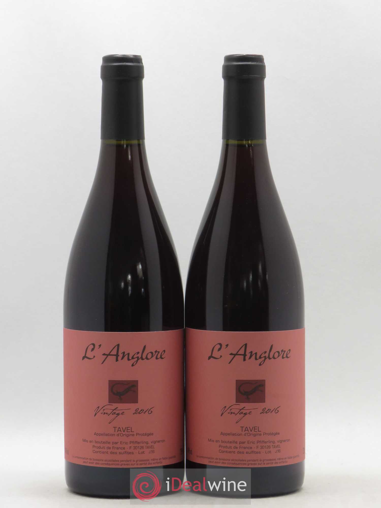 Tavel Vintage L'Anglore 2016 - Lot de 2 bouteilles - 0