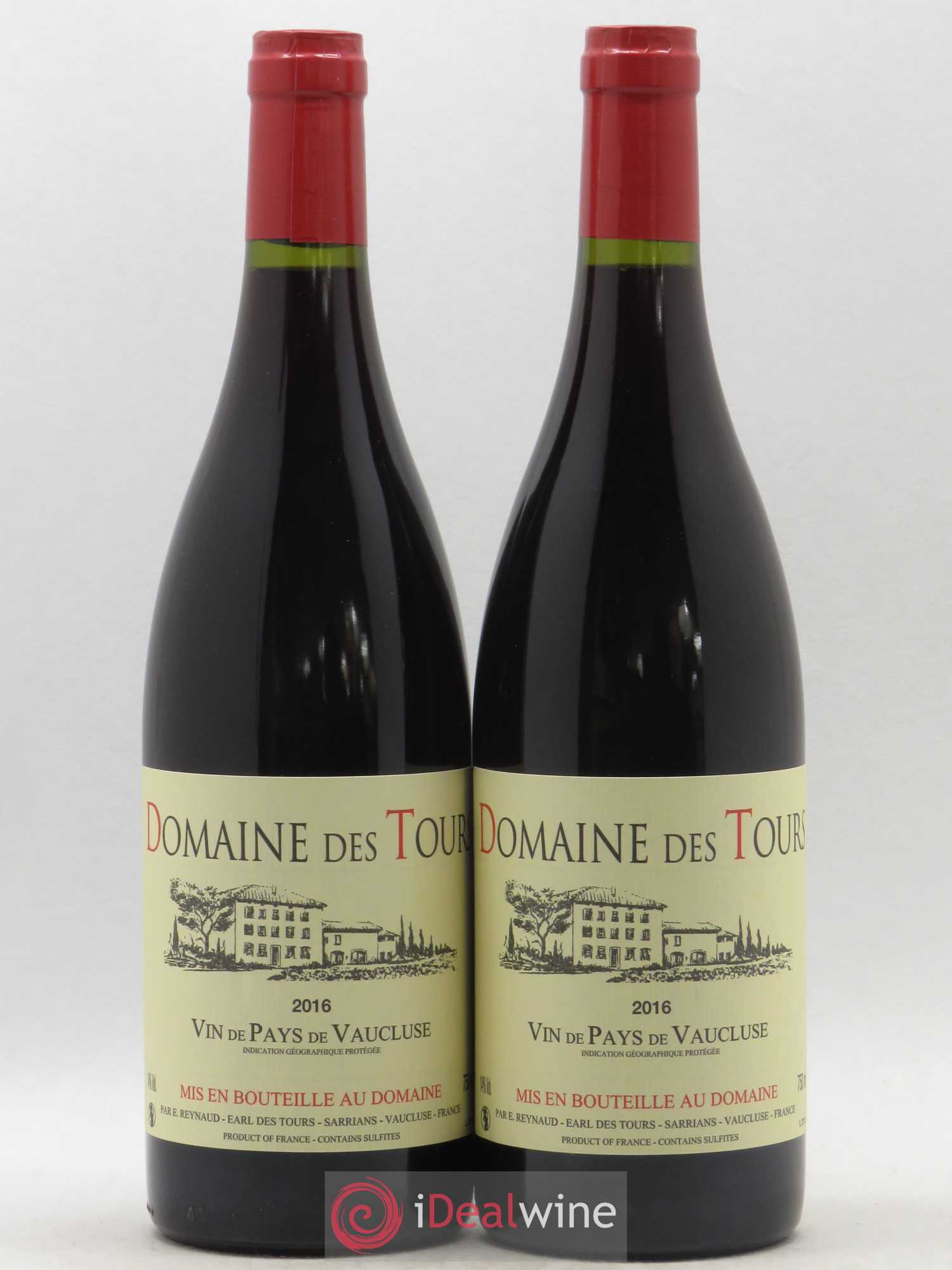 Vaucluse (Vin de Pays de Vaucluse) Domaine des Tours Emmanuel Reynaud 2016 - Lot de 2 bouteilles - 0