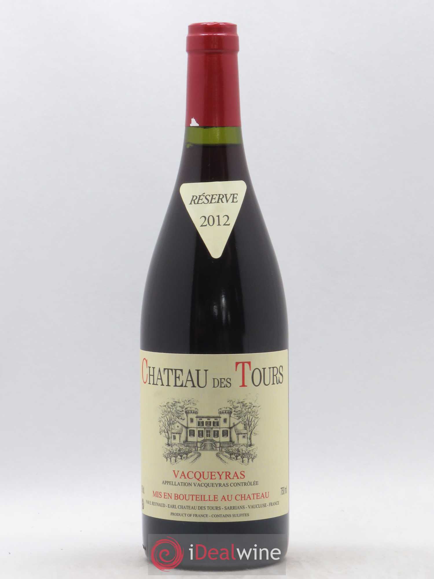 Vacqueyras Château des Tours Emmanuel Reynaud 2012 - Lot de 1 bouteille - 0