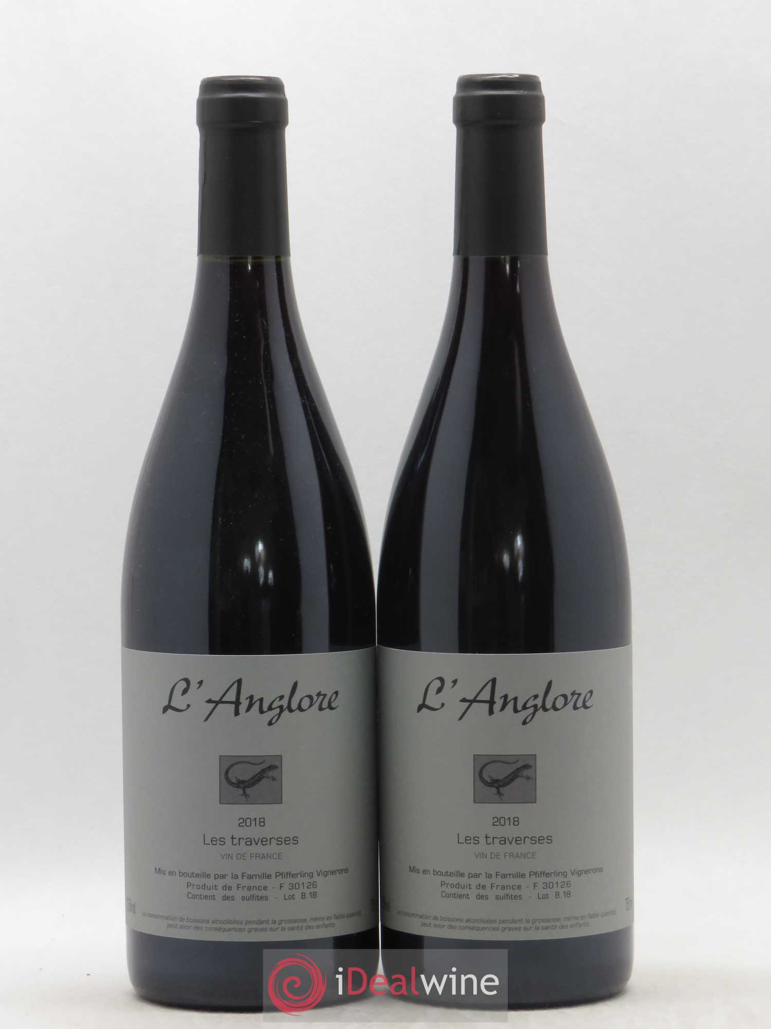 Vin de France Les Traverses L'Anglore 2018 - Lot de 2 bouteilles - 0