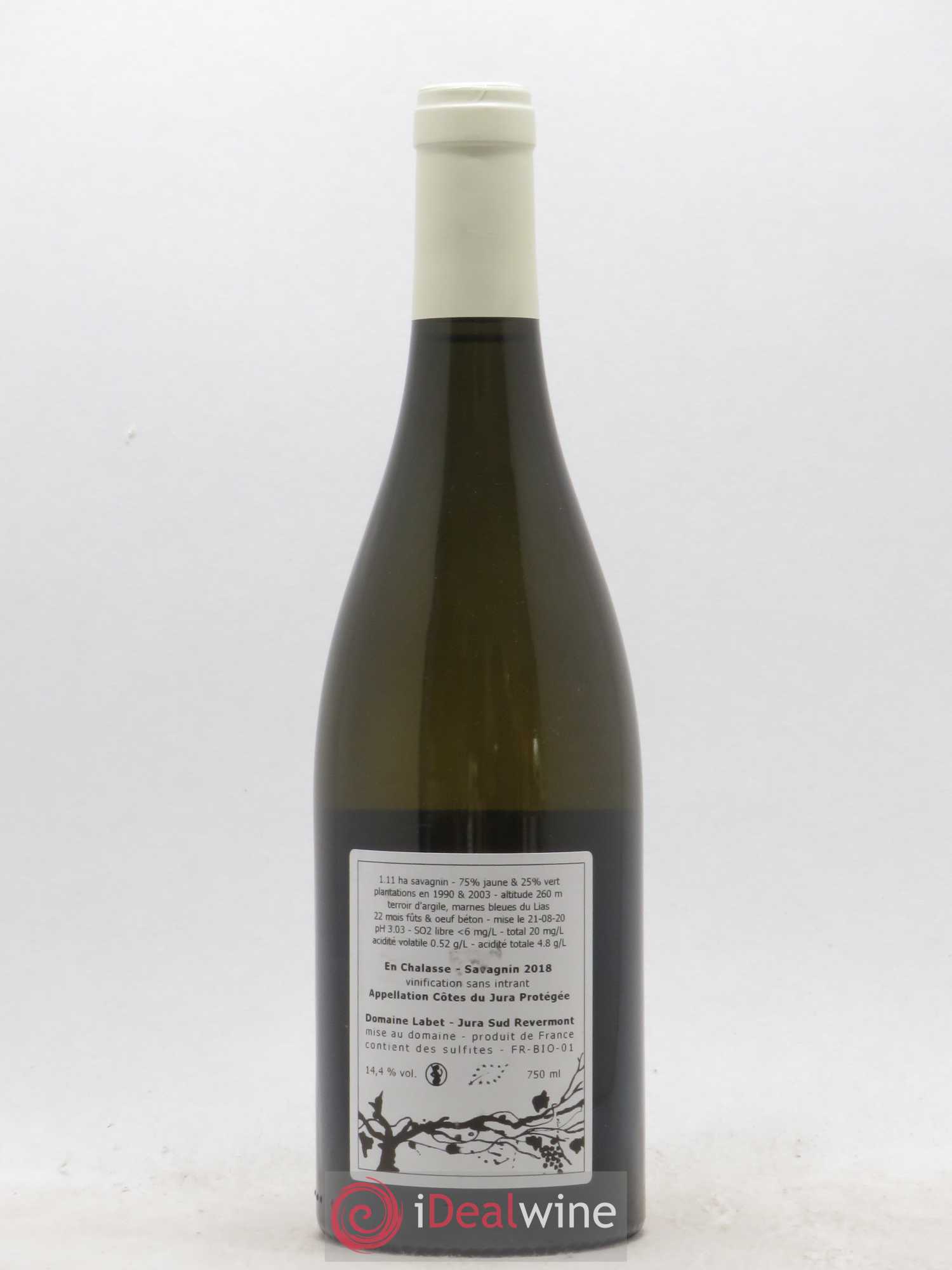 Côtes du Jura Fleur de Savagnin En Chalasse Romain - Julien - Charline Labet 2018 - Lot de 1 bouteille - 1