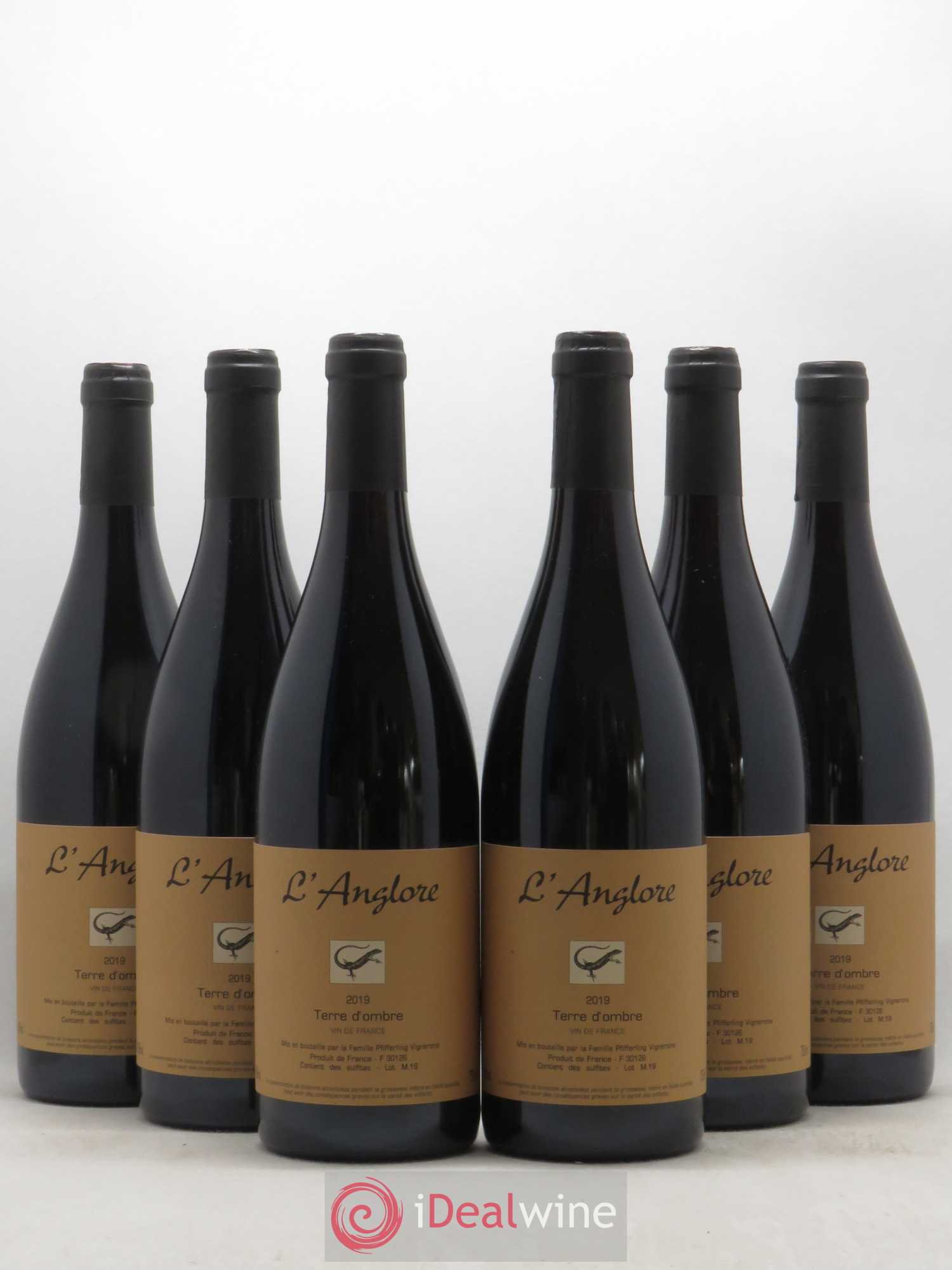 Vin de France Terre d'Ombre L'Anglore 2019 - Lot de 6 bouteilles - 0
