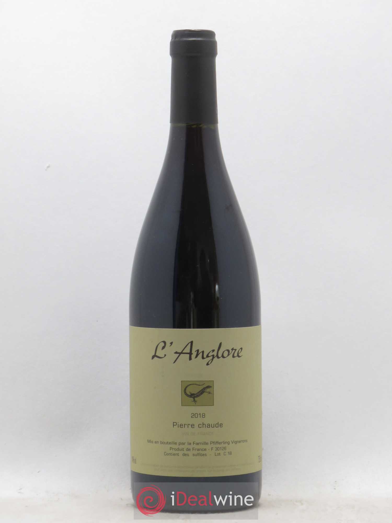 Vin de France Pierre chaude L'Anglore 2018 - Lot de 1 bouteille - 0