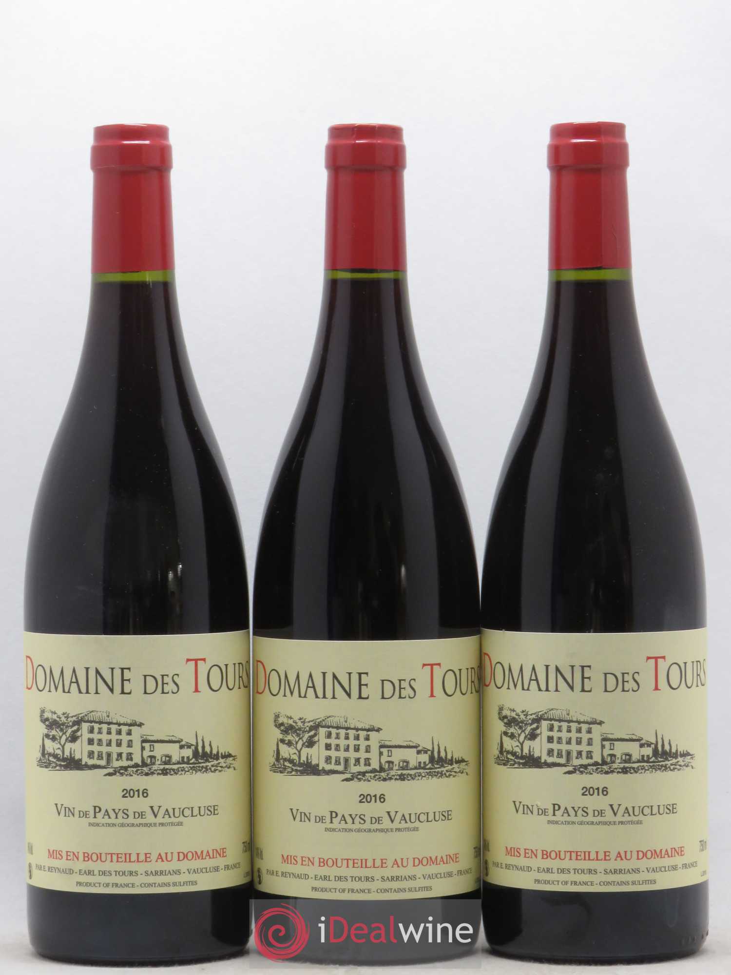 Vaucluse (Vin de Pays de Vaucluse) Domaine des Tours Emmanuel Reynaud 2016 - Lot de 6 bouteilles - 1