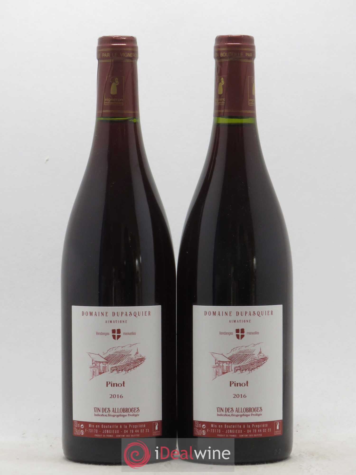 Vin des Allobroges Dupasquier Pinot 2016 - Lot de 2 bouteilles - 0