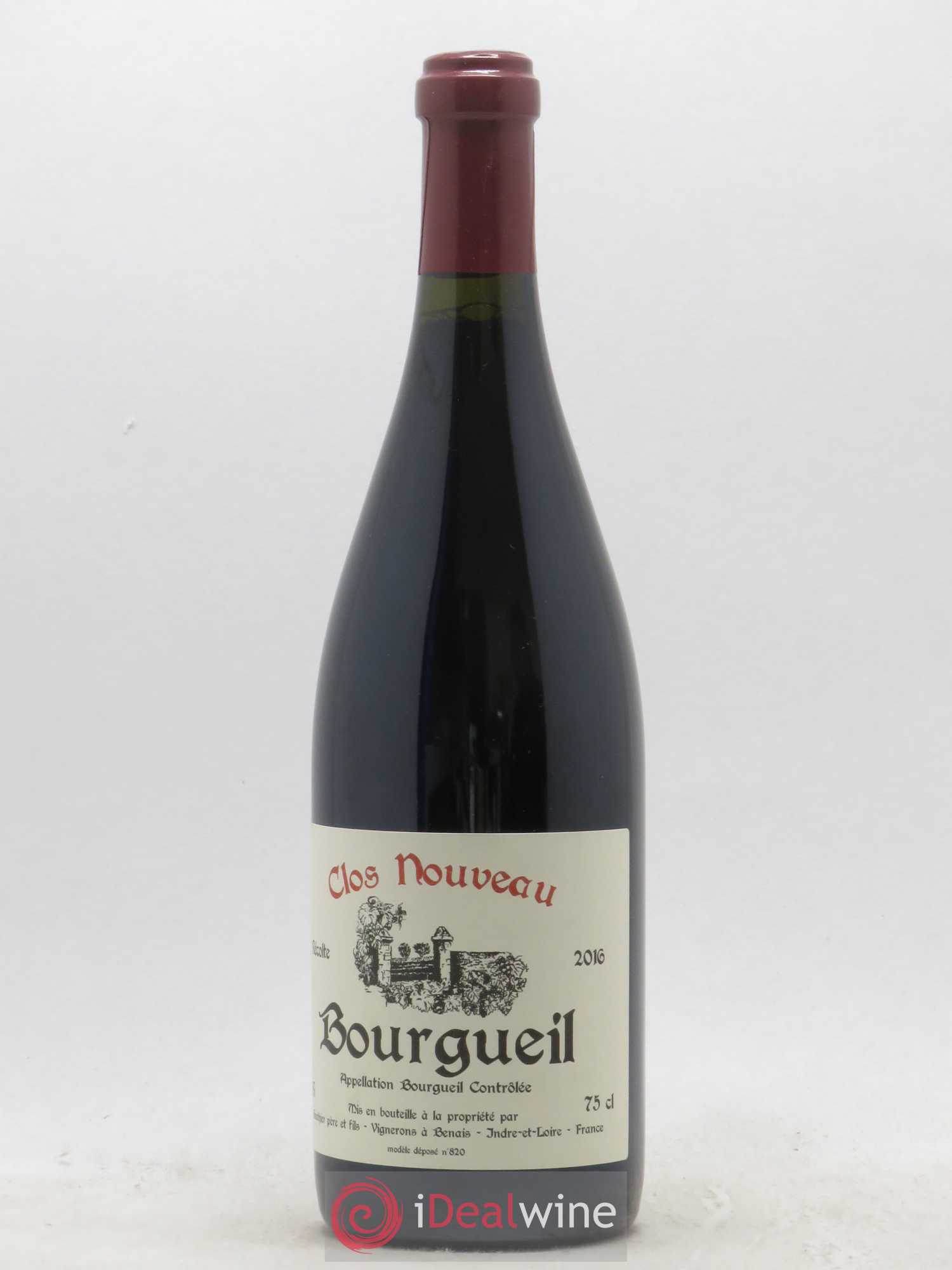 Bourgueil Clos Nouveau Domaine du Bel Air 2016 - Lot de 1 bouteille - 1