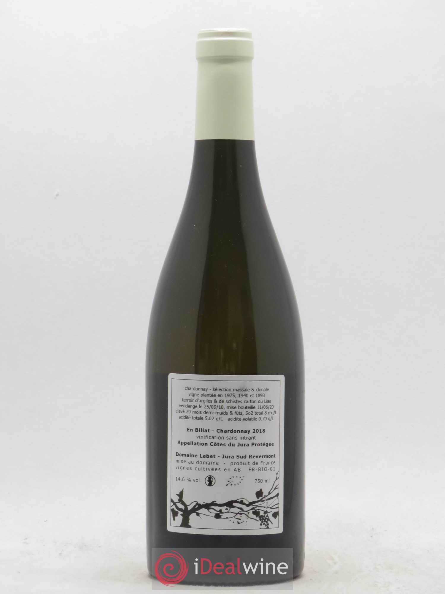 Côtes du Jura Chardonnay En Billat Labet (Domaine) 2018 - Lot de 1 bouteille - 1