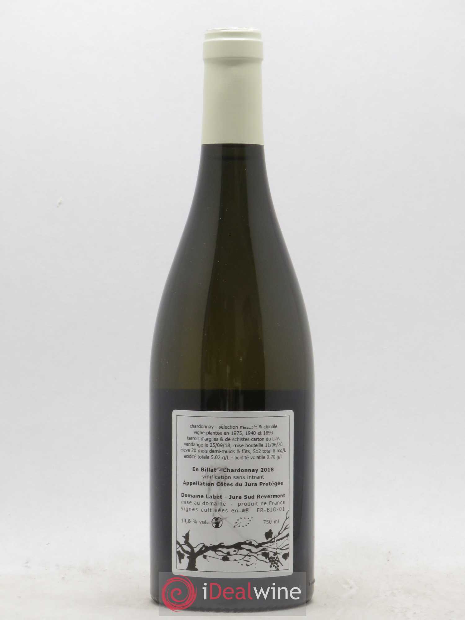 Côtes du Jura Chardonnay En Billat Labet (Domaine) 2018 - Lot de 1 bouteille - 1