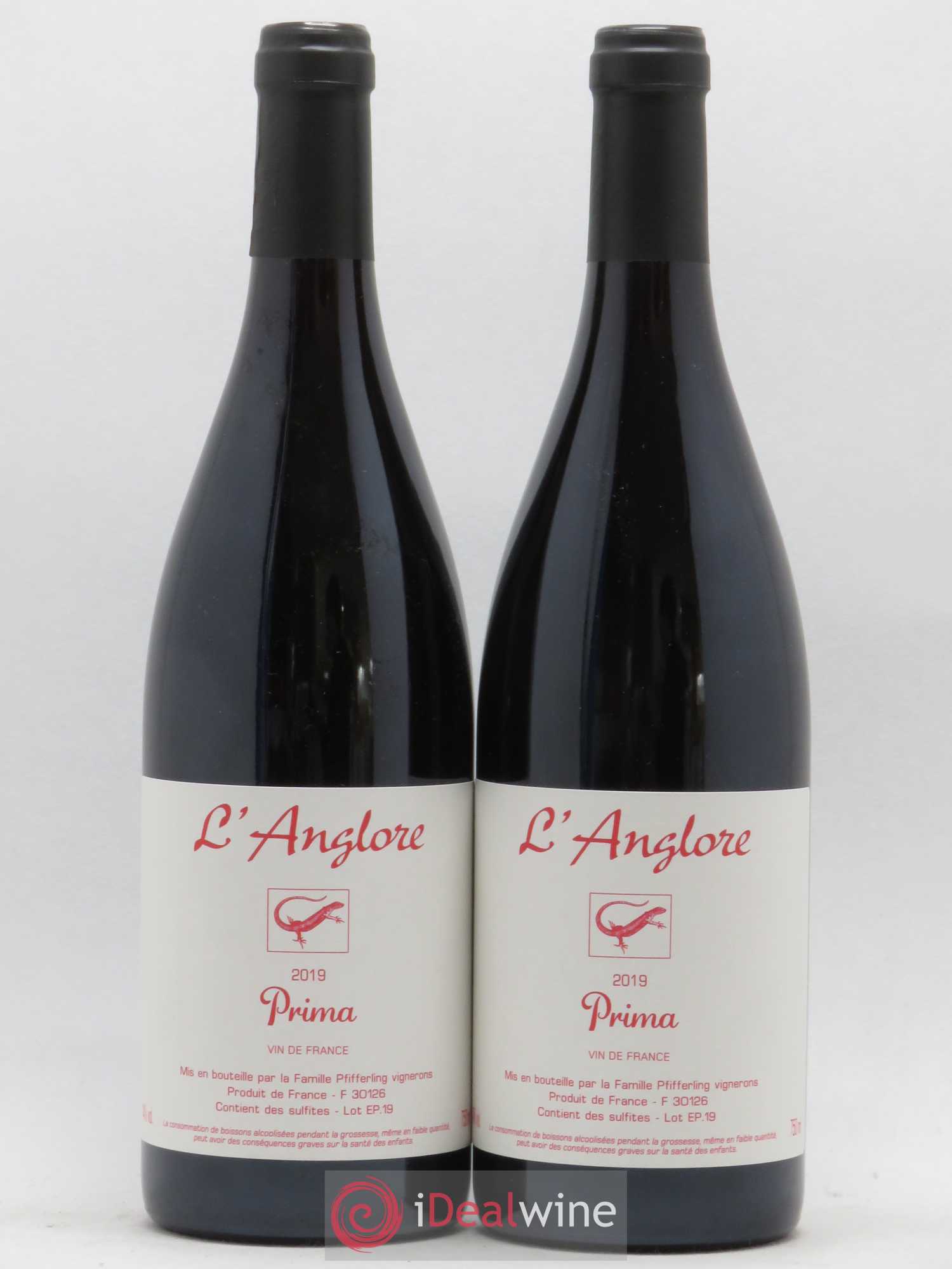 Vin de France Prima L'Anglore 2019 - Lot de 2 bouteilles - 0