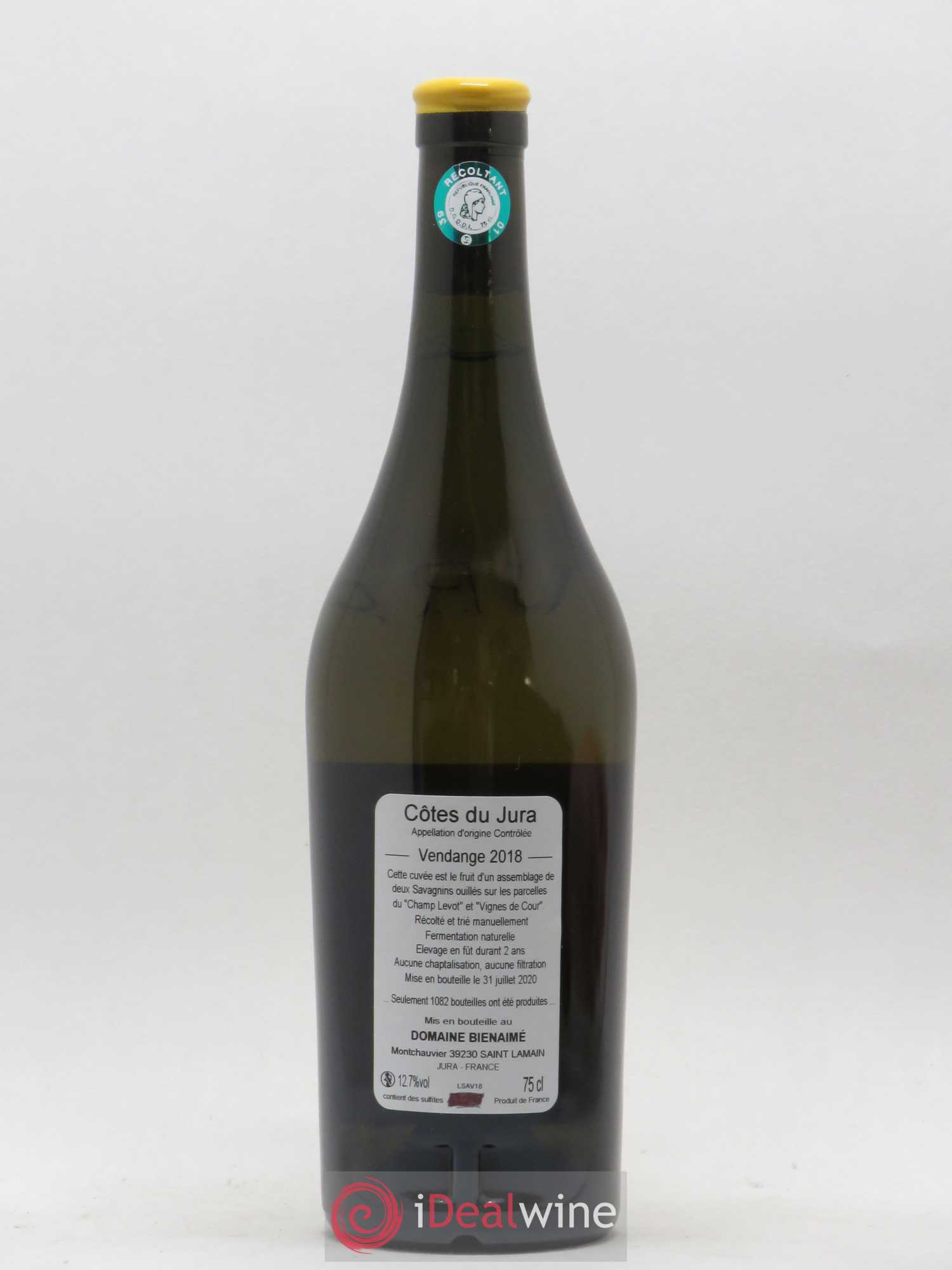 Côtes du Jura Savagnin Bruno Bienaimé 2018 - Posten von 1 Flasche - 1