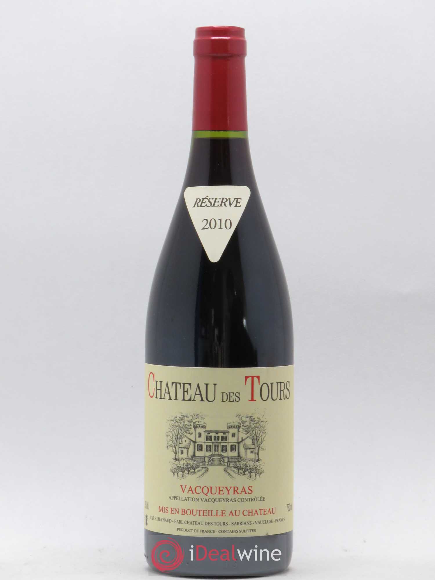 Vacqueyras Château des Tours Emmanuel Reynaud 2010 - Lot de 1 bouteille - 0