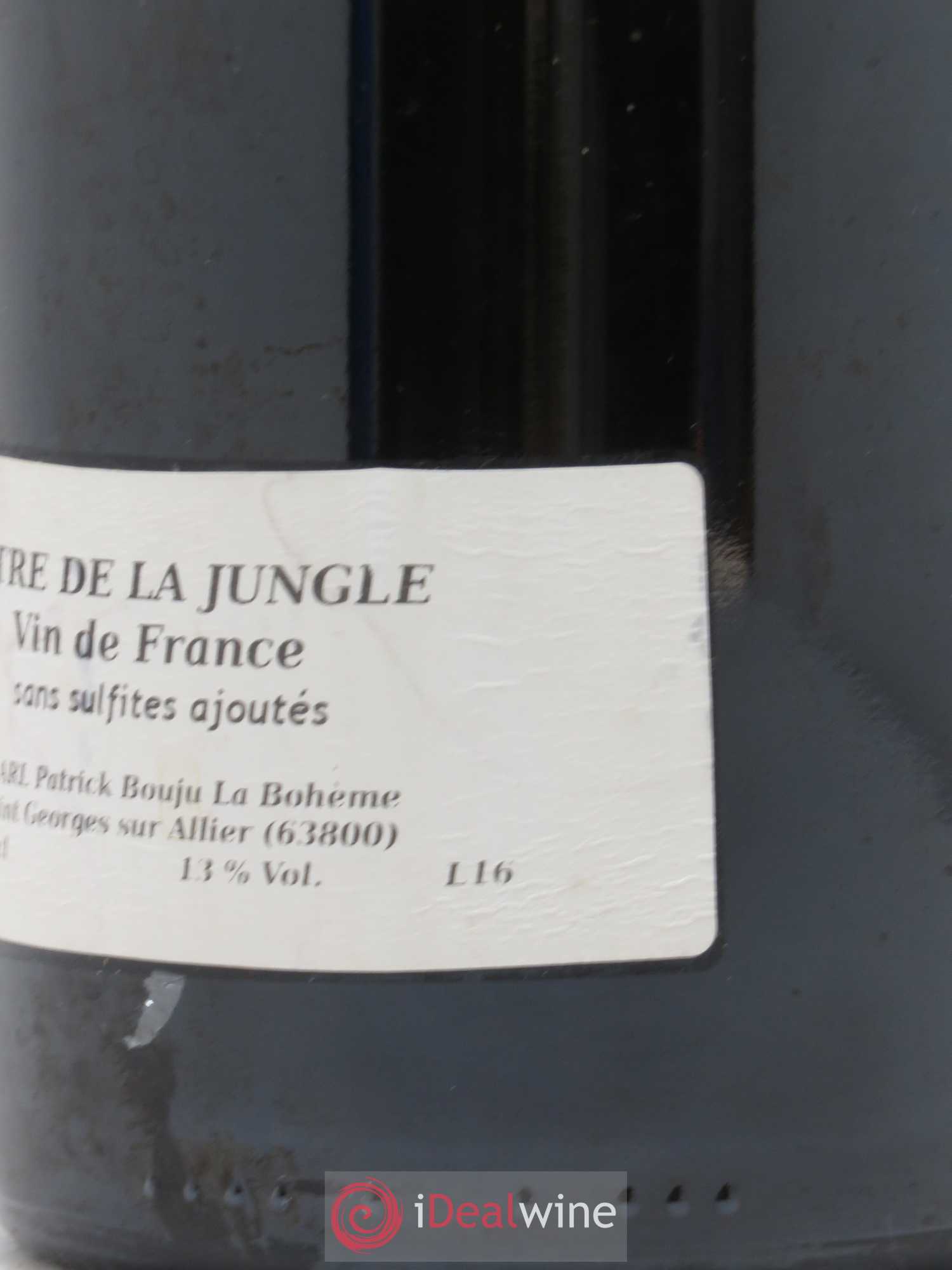 Vin de France Le Litre de la Jungle Patrick Bouju - La Bohème 2016 - Lot de 1 bouteille - 2