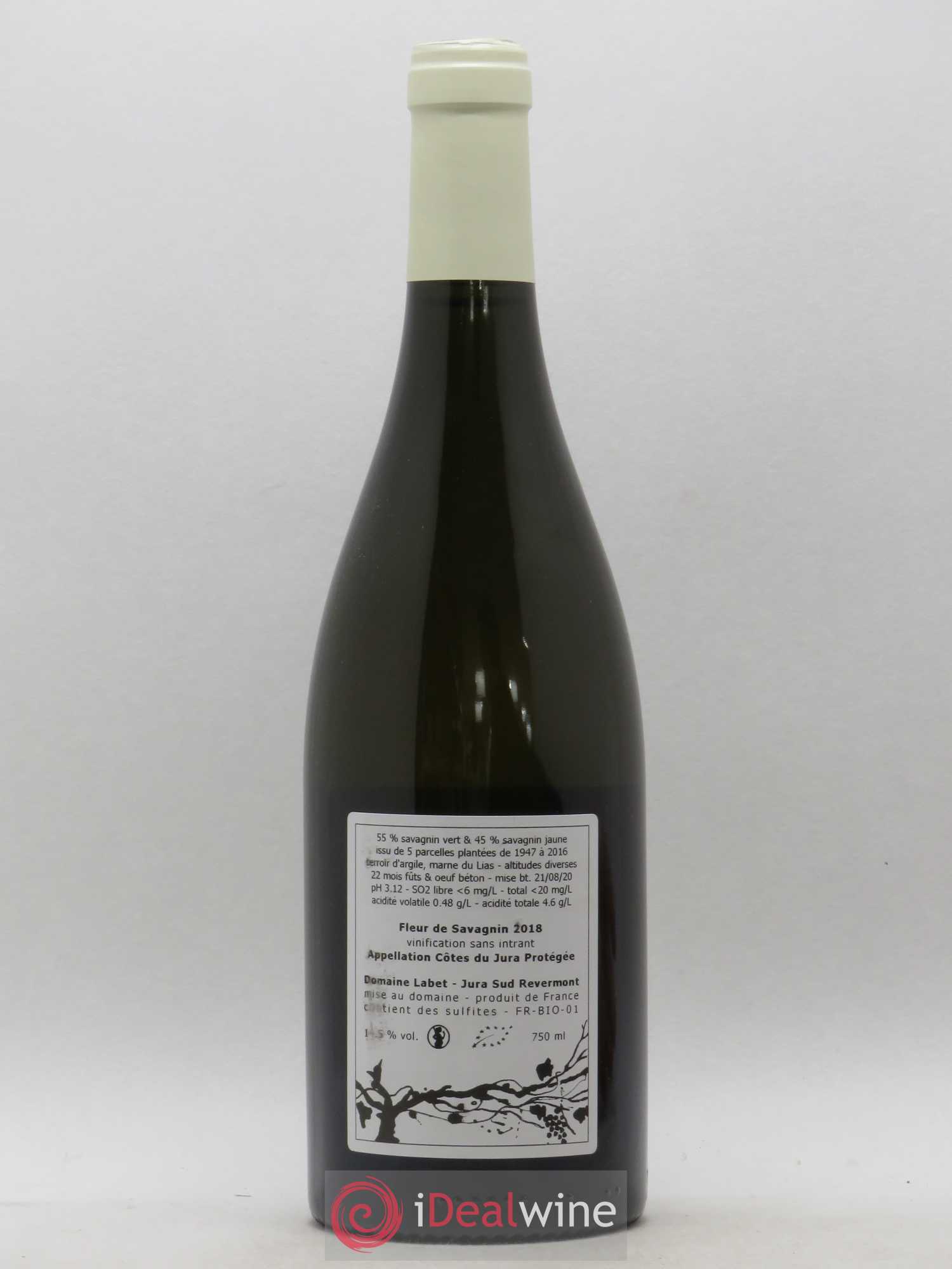 Côtes du Jura Fleur de Savagnin Romain - Julien - Charline Labet 2018 - Lot de 1 bouteille - 1