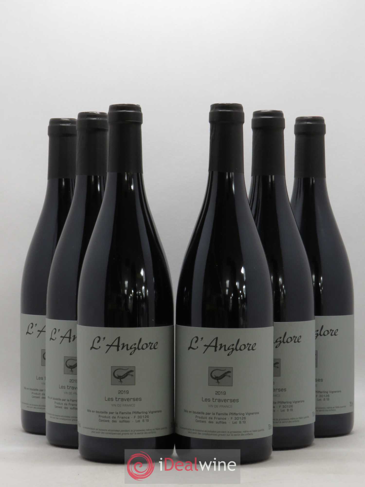Vin de France Les Traverses L'Anglore 2019 - Lot de 6 bouteilles - 0