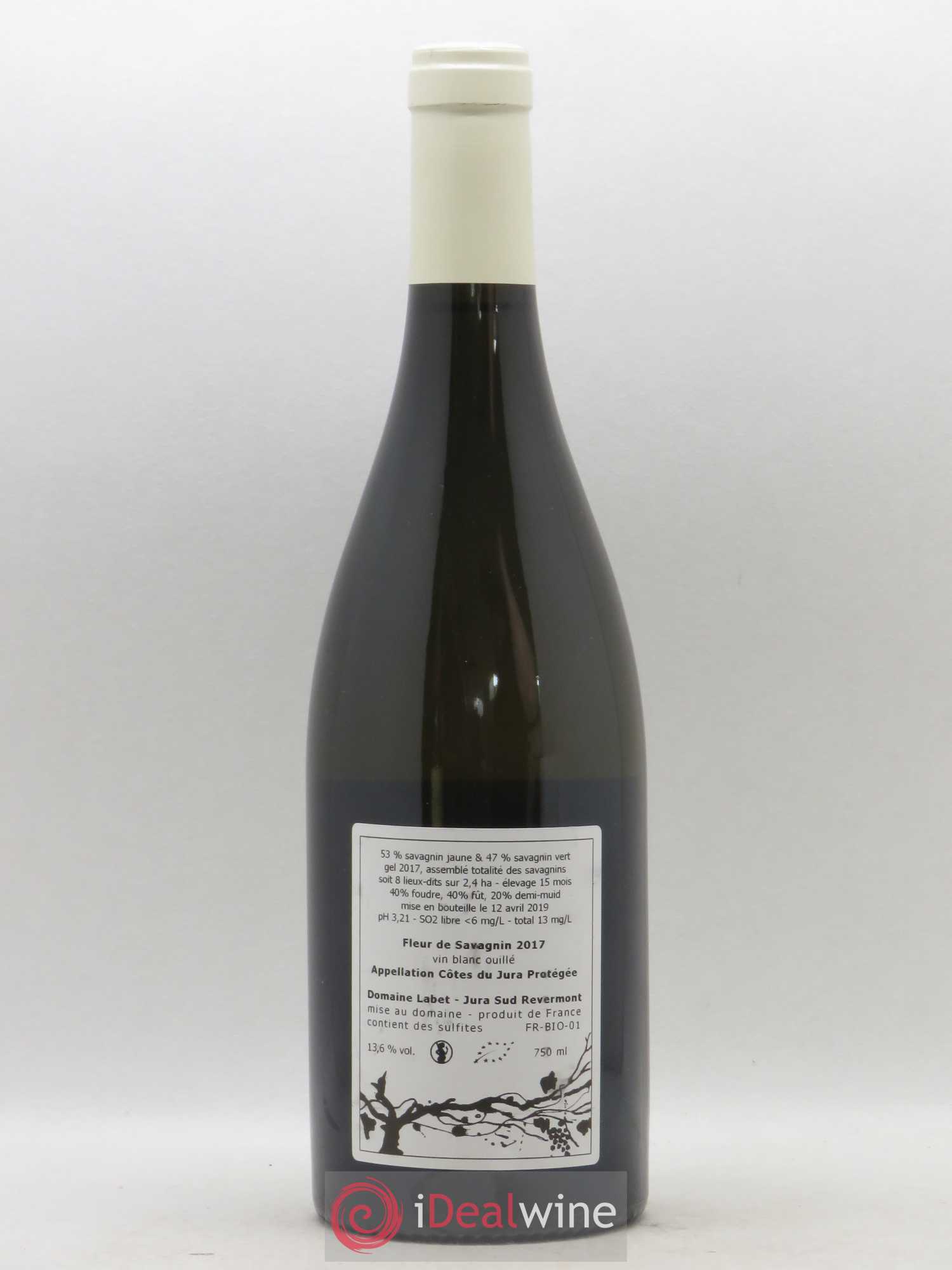 Côtes du Jura Fleur de Savagnin Romain - Julien - Charline Labet 2017 - Lot de 1 bouteille - 1