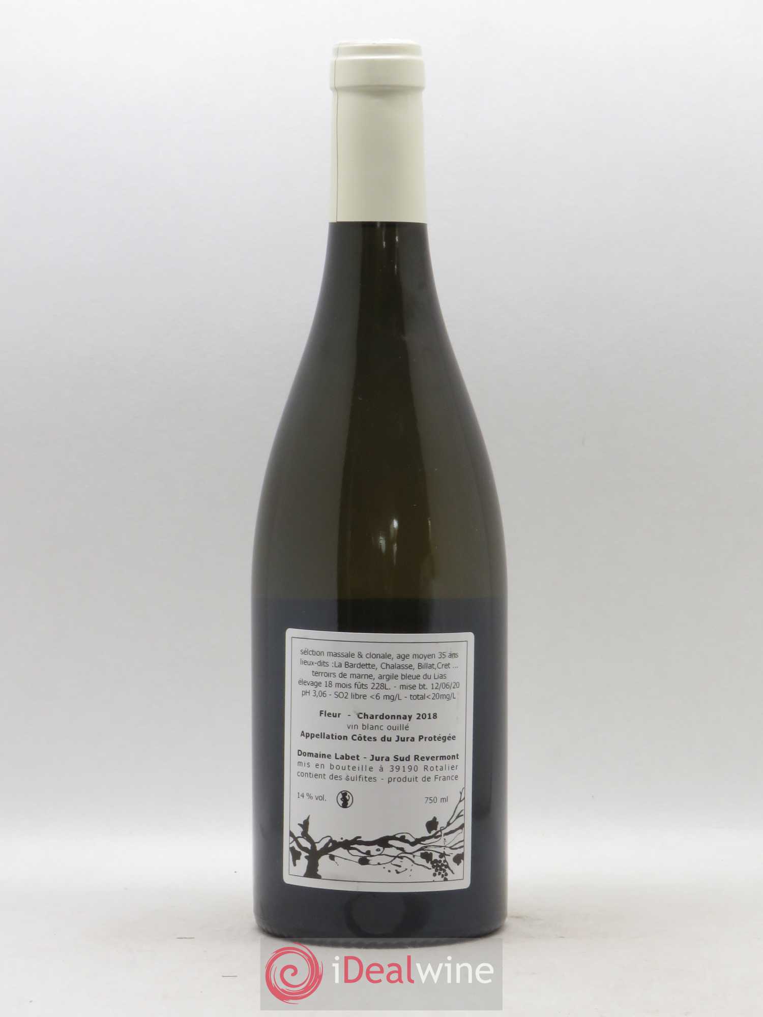 Côtes du Jura Chardonnay Fleur Romain - Julien - Charline Labet 2018 - Lot de 1 bouteille - 1