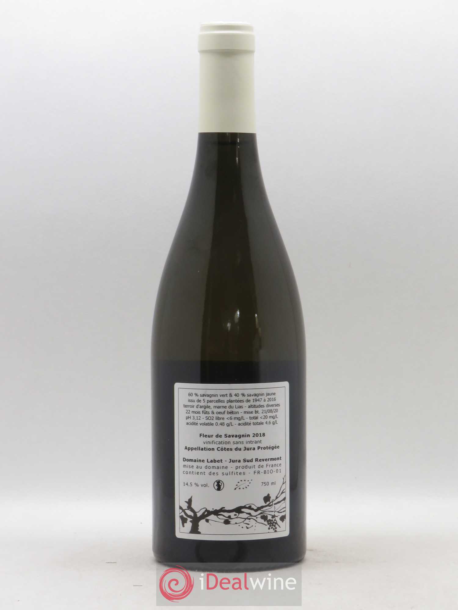 Côtes du Jura Fleur de Savagnin Romain - Julien  - Charline Labet 2018 - Lot de 1 bouteille - 1