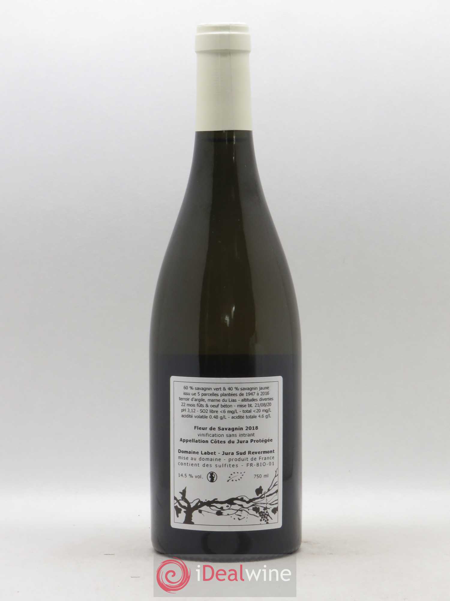 Côtes du Jura Fleur de Savagnin Romain - Julien - Charline Labet 2018 - Lot de 1 bouteille - 1