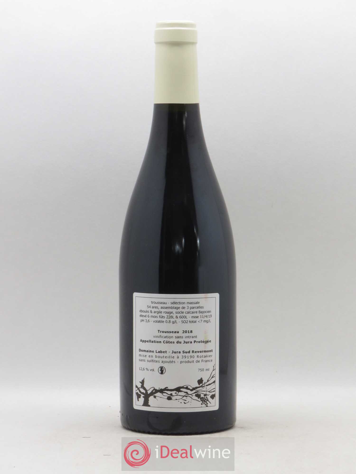 Côtes du Jura Trousseau Sélection Massale Romain - Julien - Charline Labet 2018 - Lot de 1 bouteille - 1