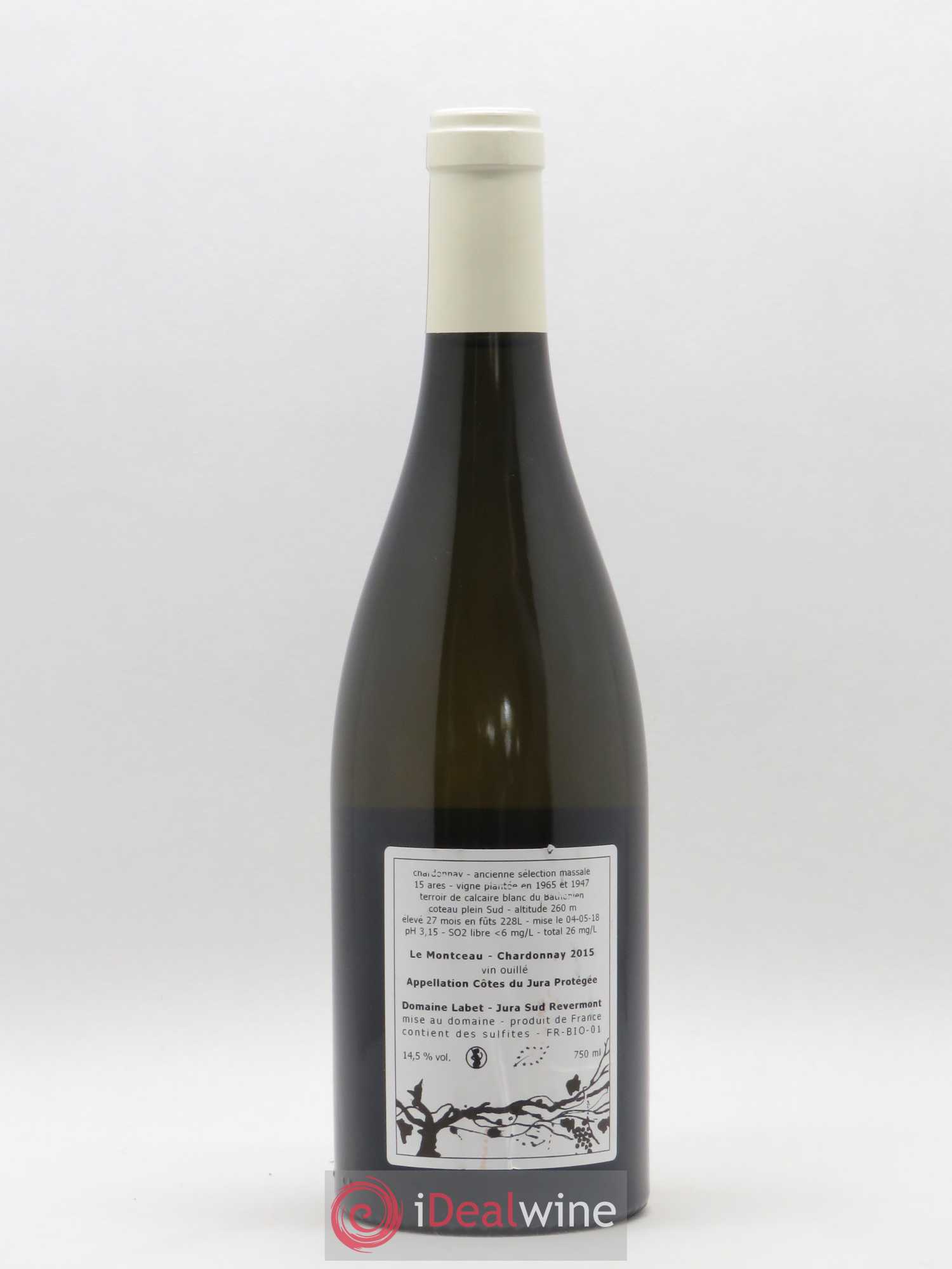 Côtes du Jura Chardonnay Le Montceau Romain - Julien - Charline Labet 2015 - Lot de 1 bouteille - 1