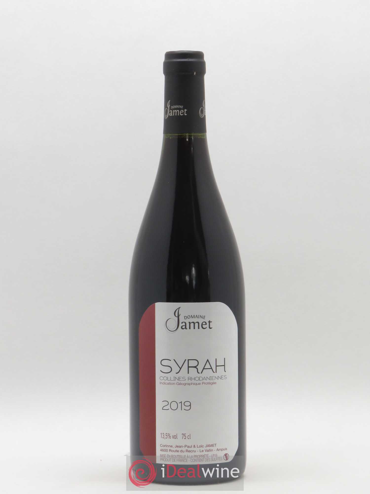 Collines Rhodaniennes Syrah Jamet (Domaine) 2016 - Posten von 1 Flasche - 0