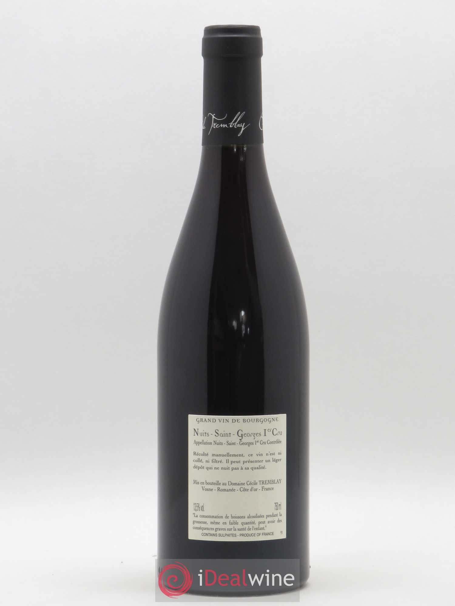 Nuits-Saint-Georges 1er Cru Les Murgers Cécile Tremblay 2018 - Lot de 1 bouteille - 1