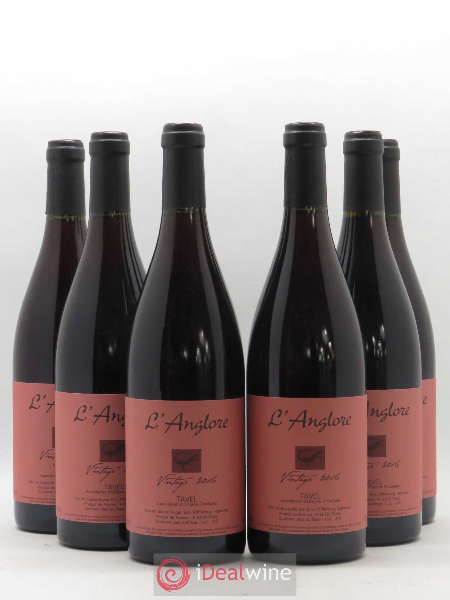 Tavel Vintage L'Anglore 2016 - Lot de 6 bouteilles - 0
