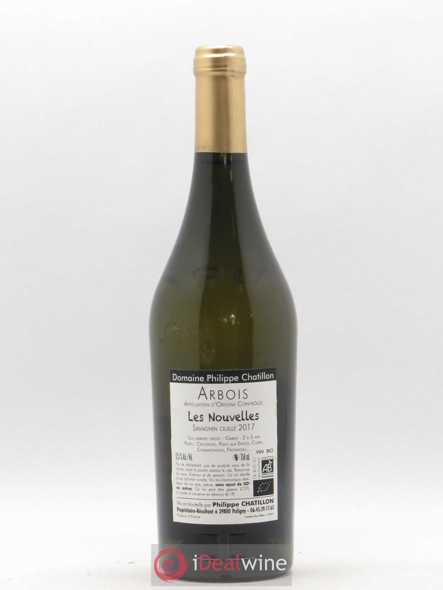Arbois Les Nouvelles Philippe Chatillon 2017 - Lot de 1 bouteille - 1