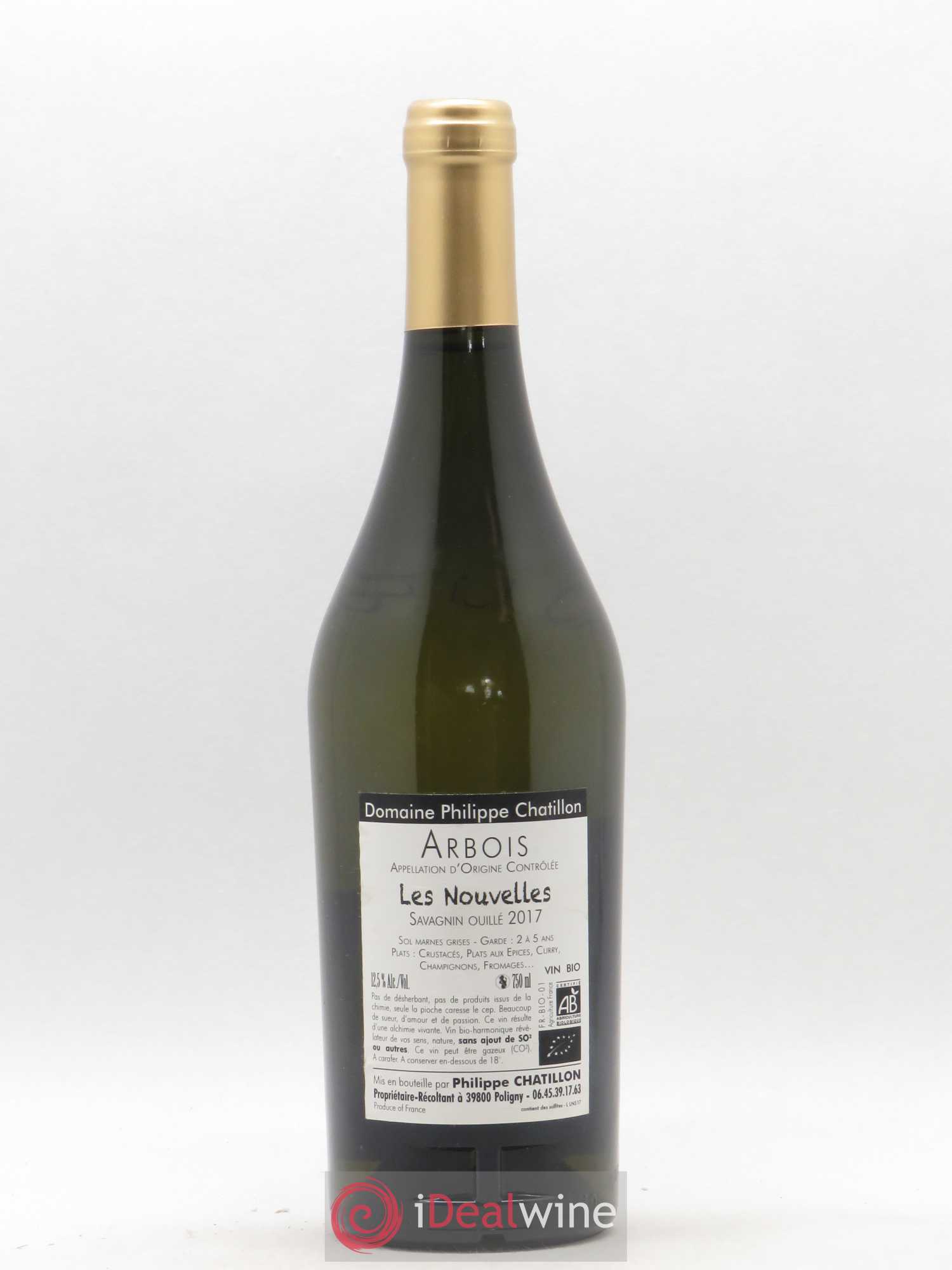 Arbois Les Nouvelles Philippe Chatillon 2017 - Lot de 1 bouteille - 1