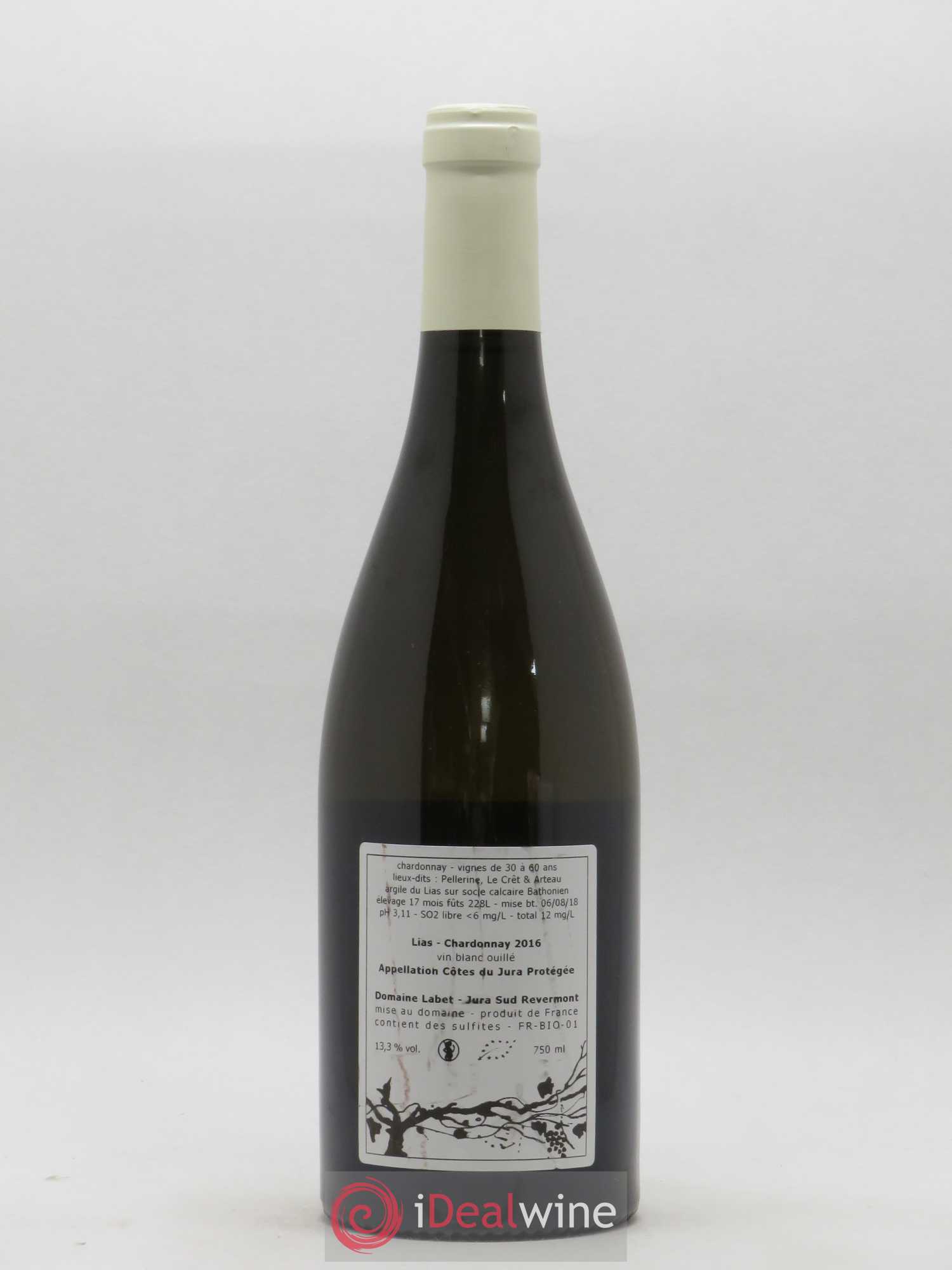 Côtes du Jura Chardonnay Lias Romain - Julien - Charline Labet 2016 - Lot de 1 bouteille - 1