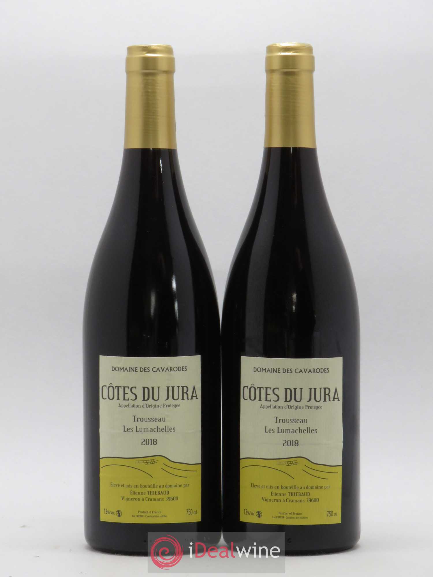 Côtes du Jura Trousseau Les Lumachelles Cavarodes (Domaine des) - Etienne Thiébaud 2018 - Lot de 2 bouteilles - 0