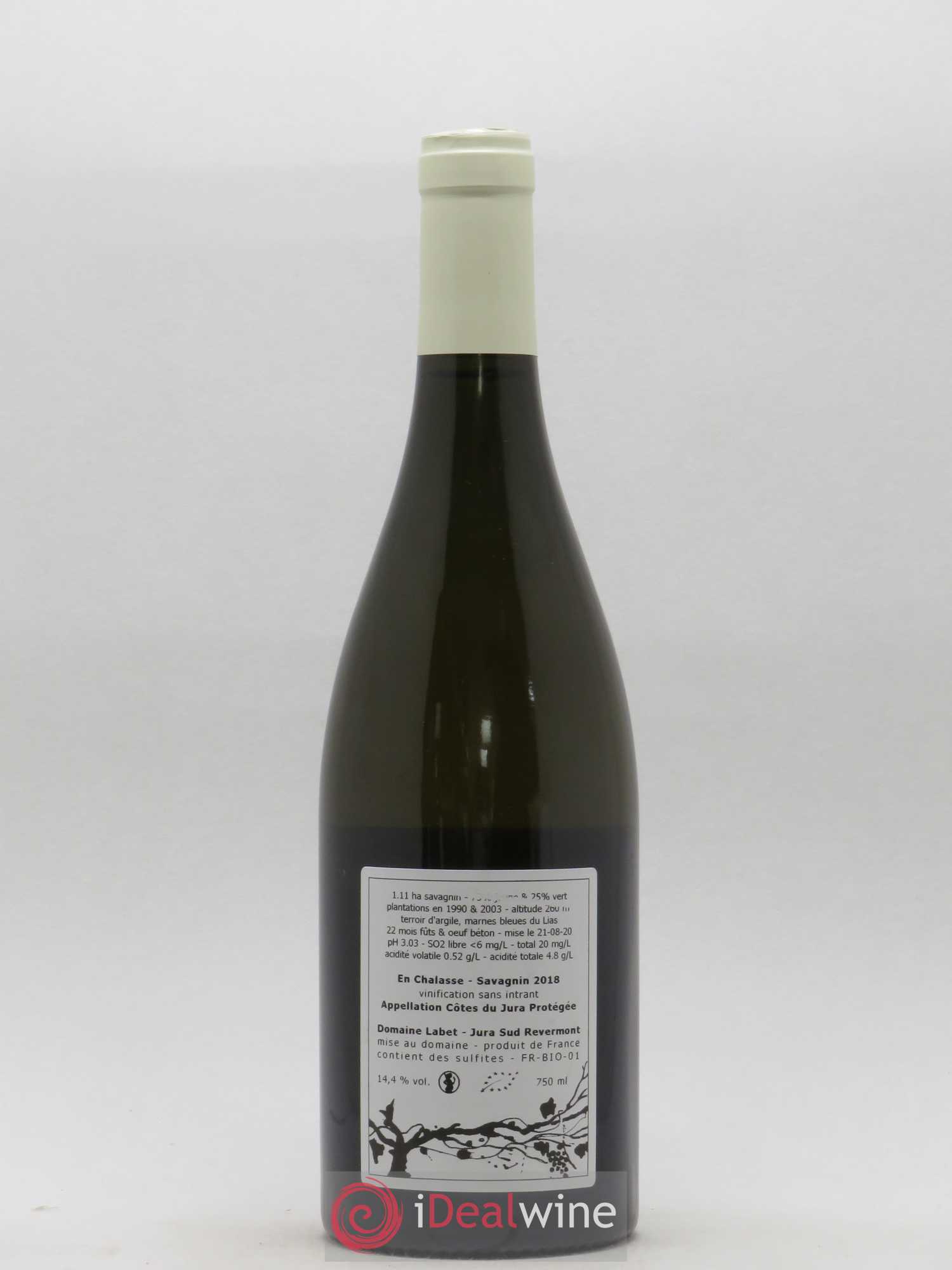 Côtes du Jura Fleur de Savagnin En Chalasse Romain - Julien - Charline Labet 2018 - Lot de 1 bouteille - 1