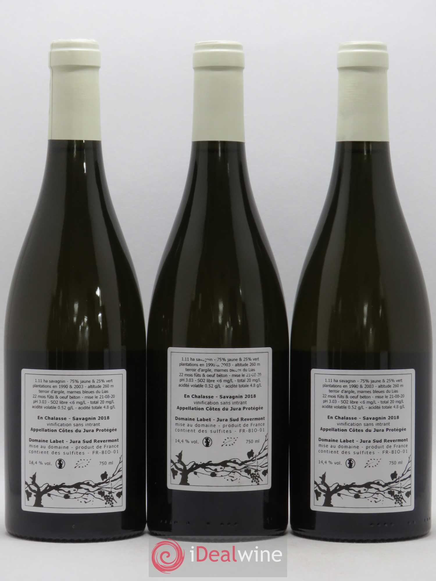 Côtes du Jura Fleur de Savagnin En Chalasse Romain - Julien  - Charline Labet 2018 - Lot de 6 bouteilles - 2
