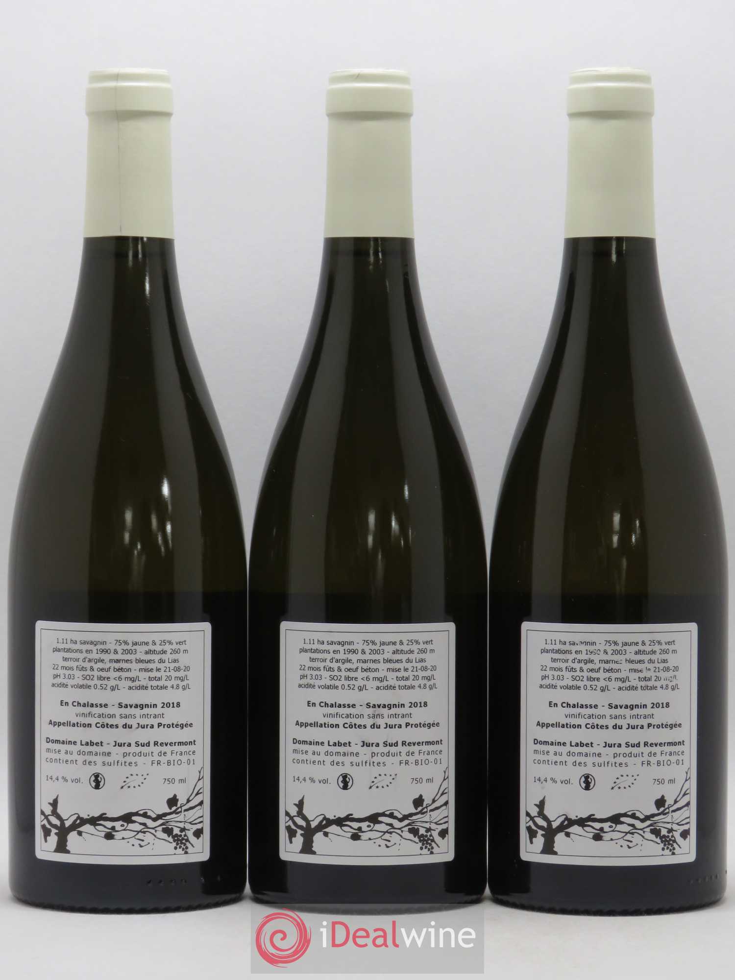 Côtes du Jura Fleur de Savagnin En Chalasse Romain - Julien  - Charline Labet 2018 - Lot de 6 bouteilles - 4