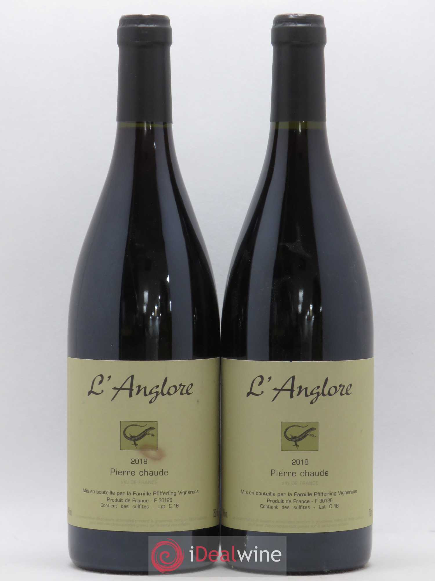 Vin de France Pierre chaude L'Anglore 2018 - Lot de 2 bouteilles - 0