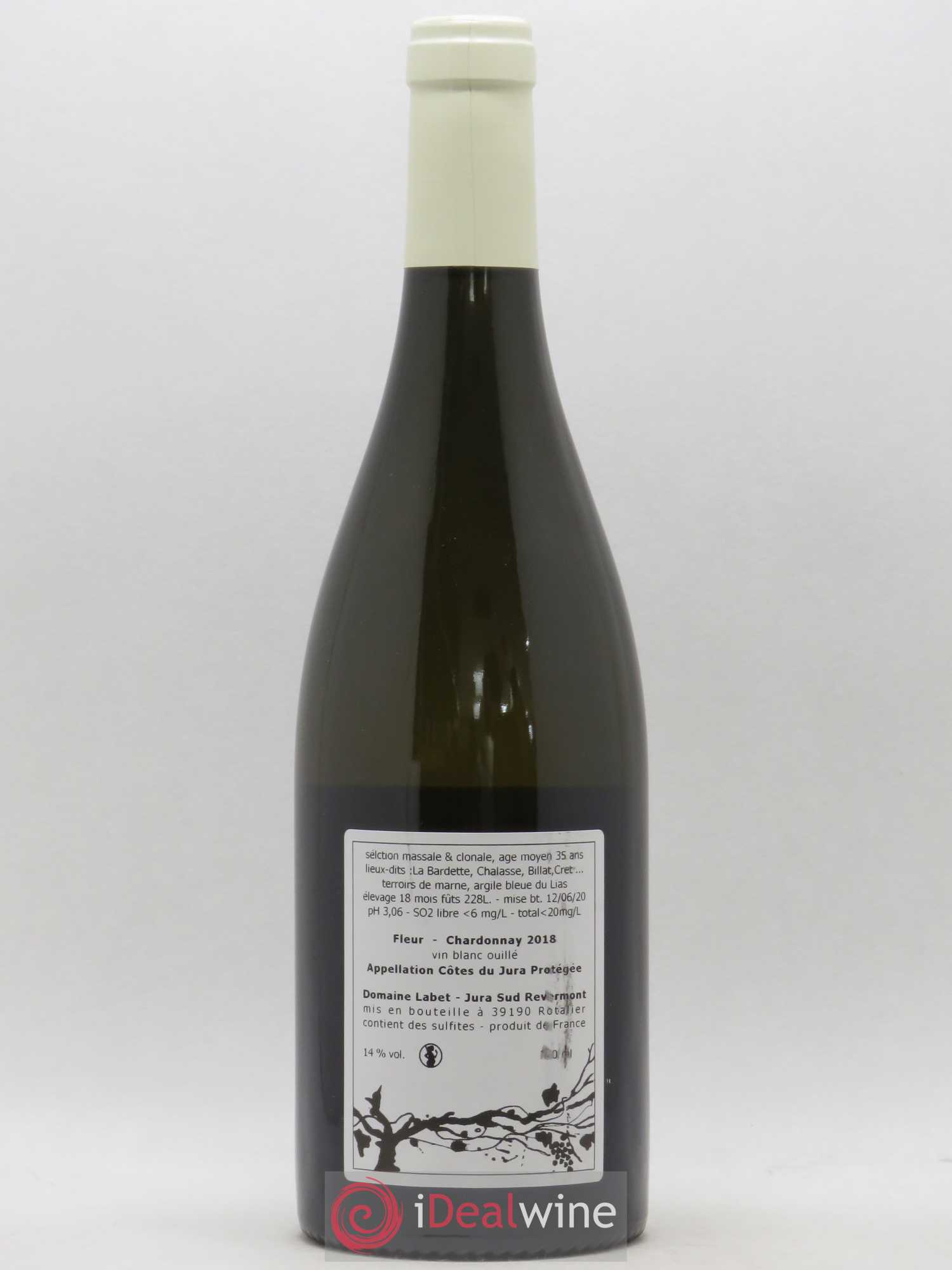 Côtes du Jura Chardonnay Fleur Romain - Julien - Charline Labet 2018 - Lot de 1 bouteille - 1