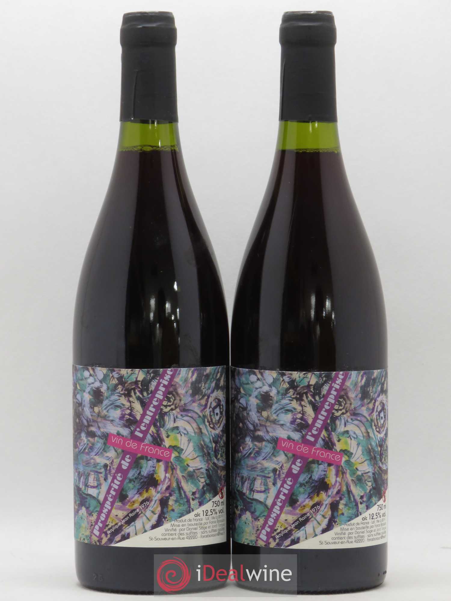 Vin de France Prospérité de l'entreprise Daniel Sage 2018 - Lot de 2 bouteilles - 0