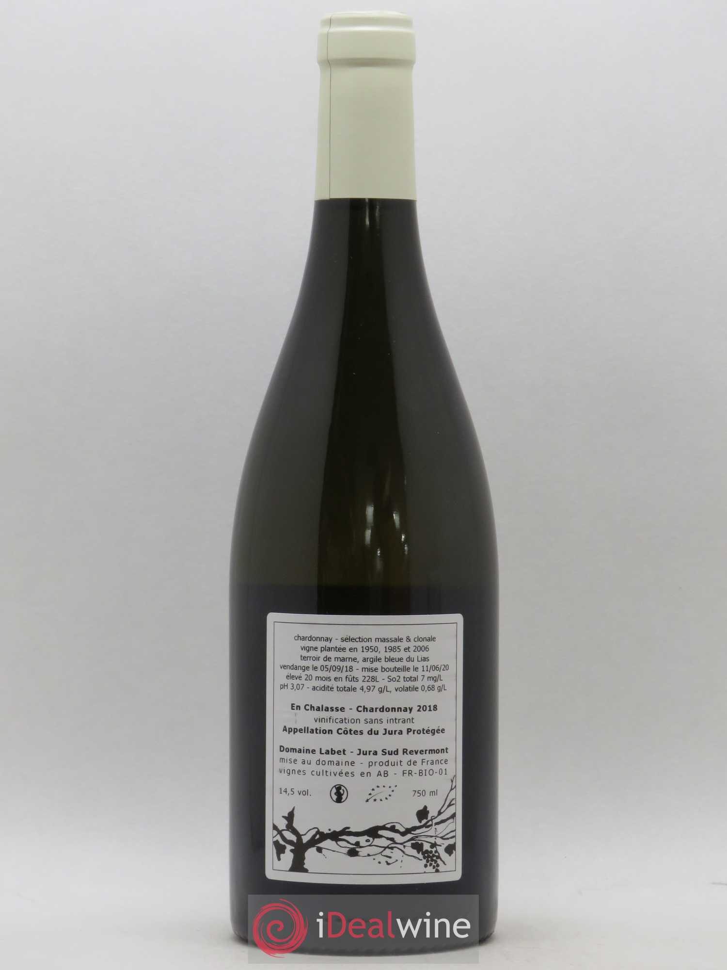 Côtes du Jura Chardonnay En Chalasse Romain - Julien - Charline Labet 2018 - Lot de 1 bouteille - 1
