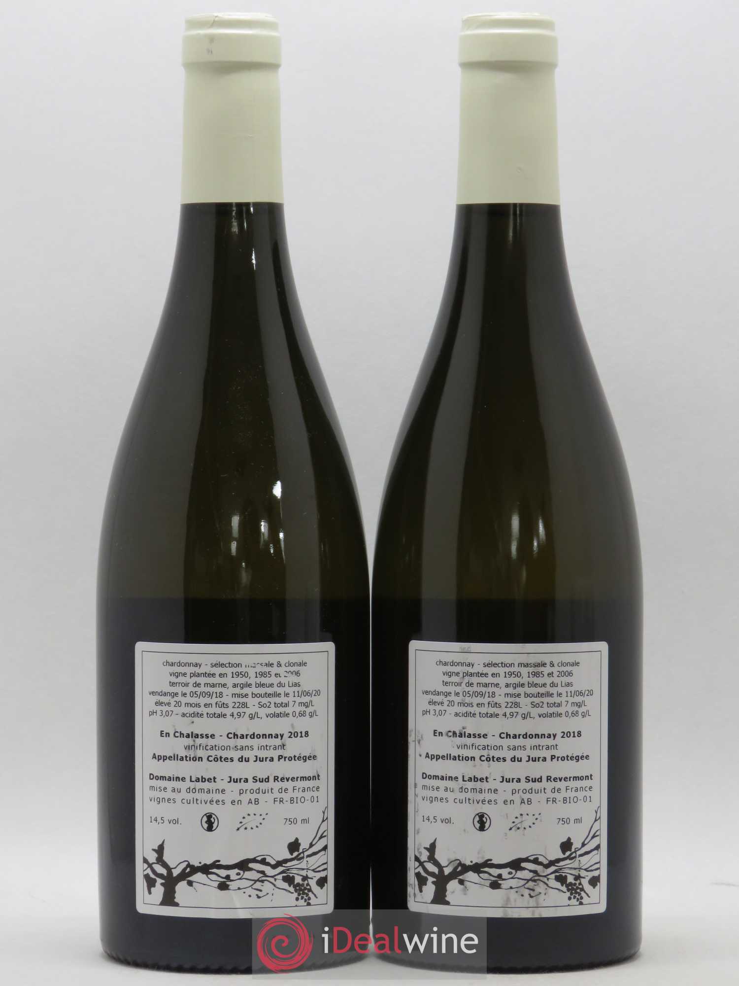 Côtes du Jura Chardonnay En Chalasse Romain - Julien - Charline Labet 2018 - Lot de 2 bouteilles - 1