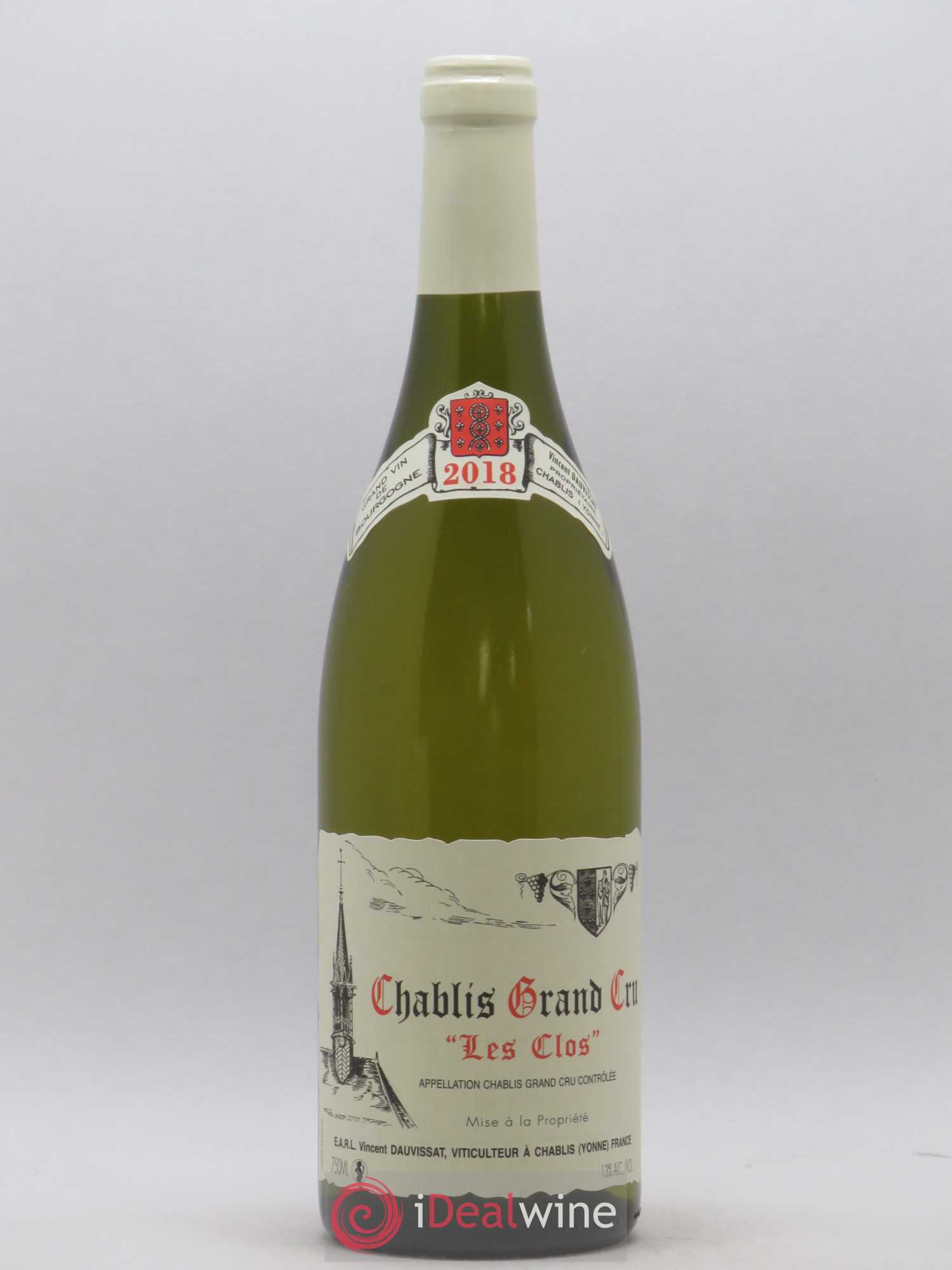 Chablis Grand Cru Les Clos Vincent Dauvissat (Domaine) 2018 - Lot de 1 bouteille - 0
