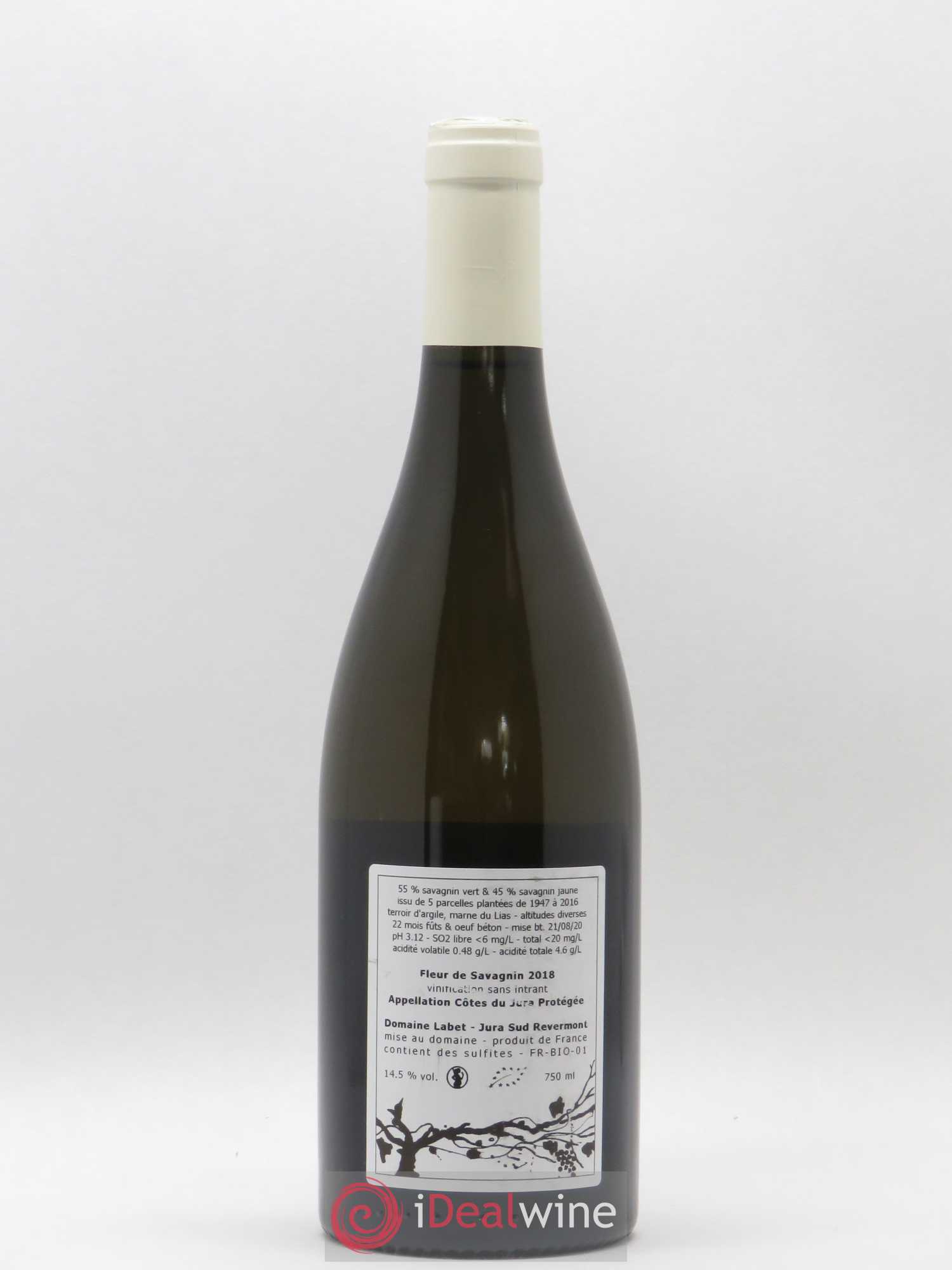 Côtes du Jura Fleur de Savagnin Romain - Julien - Charline Labet 2018 - Lot de 1 bouteille - 1