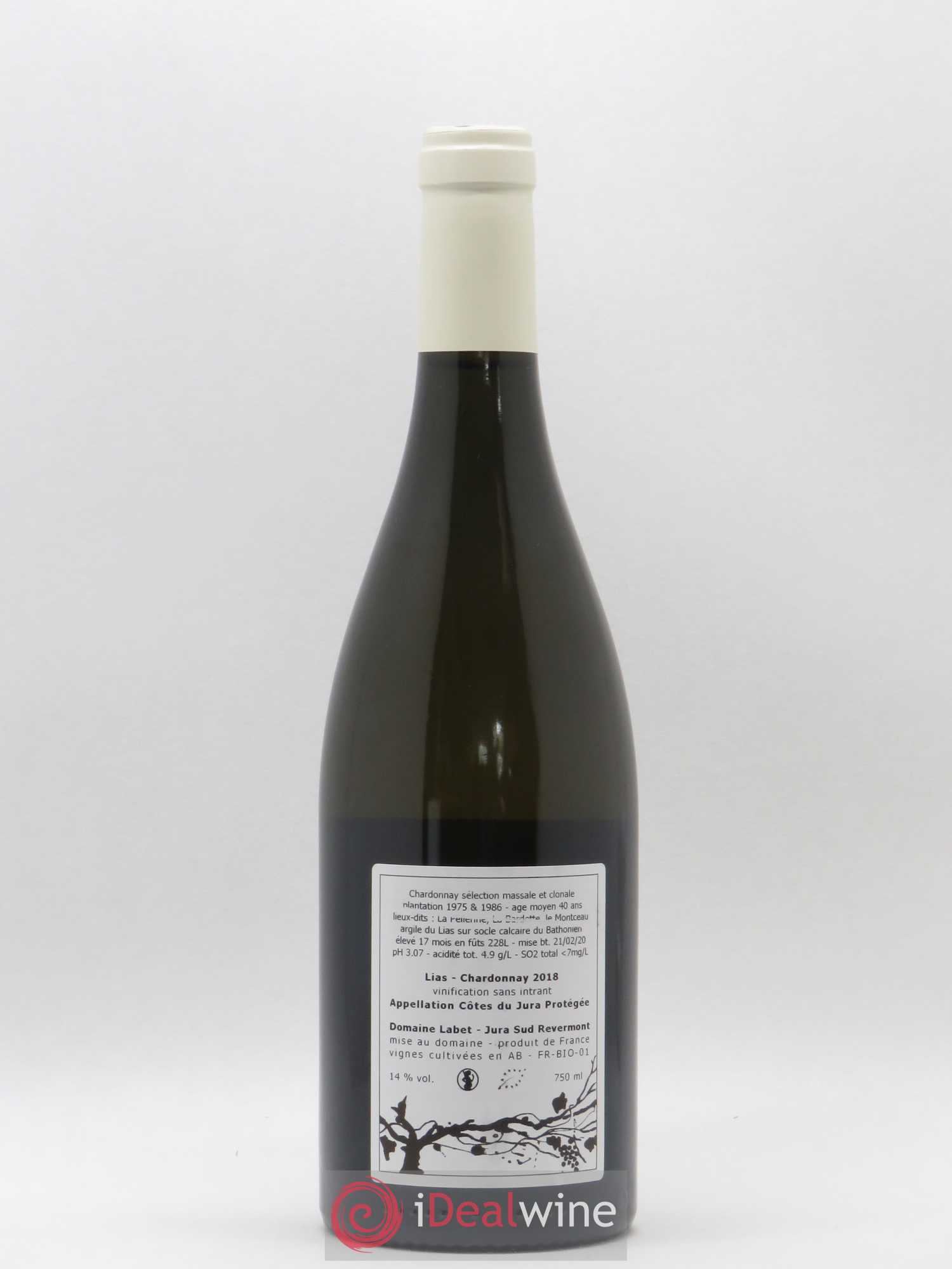 Côtes du Jura Chardonnay Lias Romain - Julien  - Charline Labet 2018 - Lot de 1 bouteille - 1