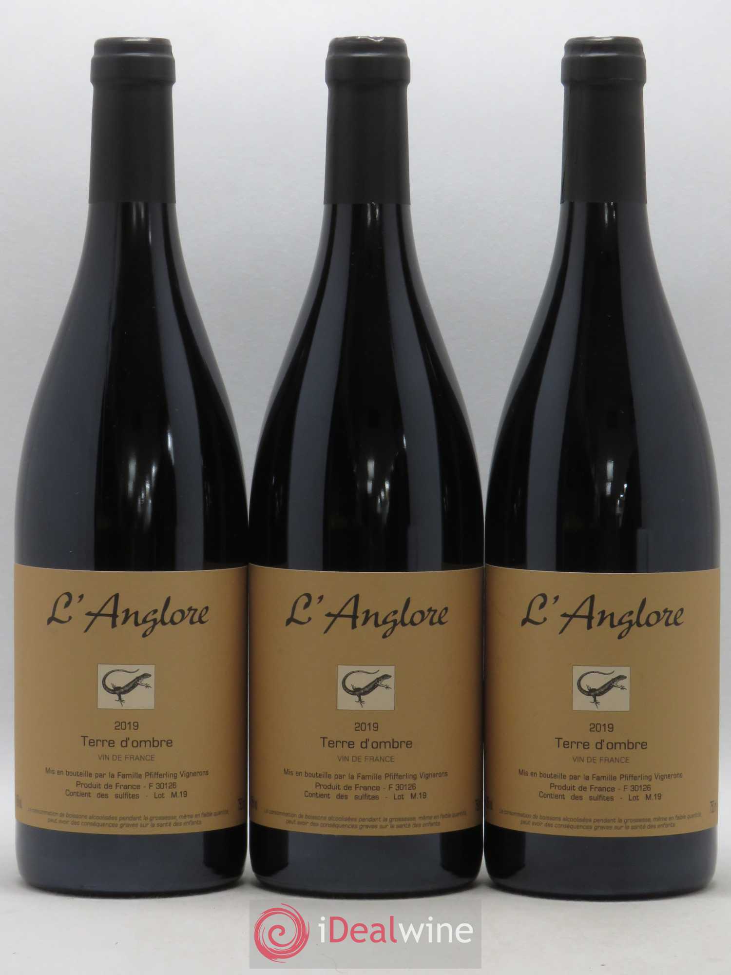 Vin de France Terre d'Ombre L'Anglore 2019 - Lot de 3 bouteilles - 0