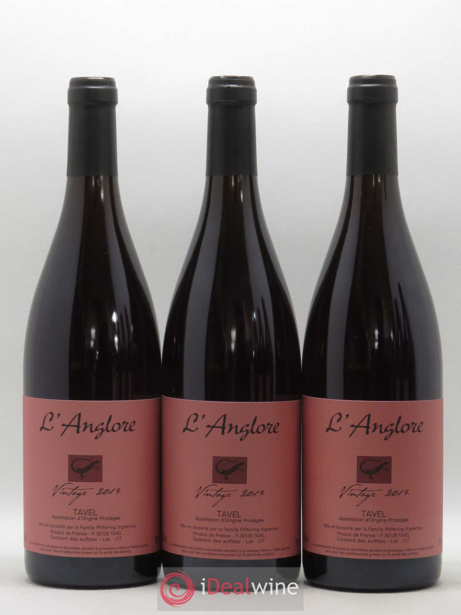 Tavel Vintage L'Anglore 2017 - Lot de 6 bouteilles - 1
