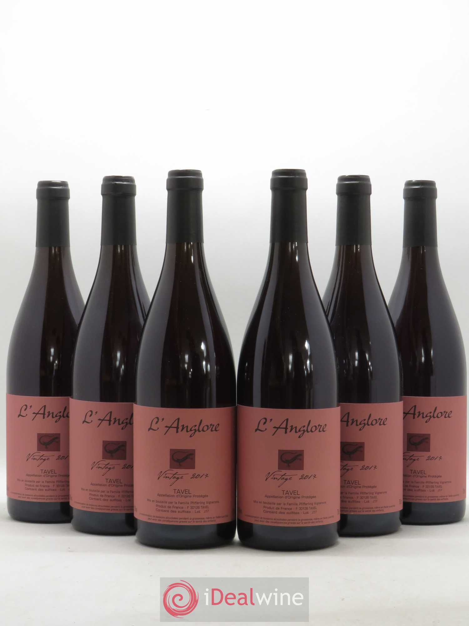 Tavel Vintage L'Anglore 2017 - Lot de 6 bouteilles - 0